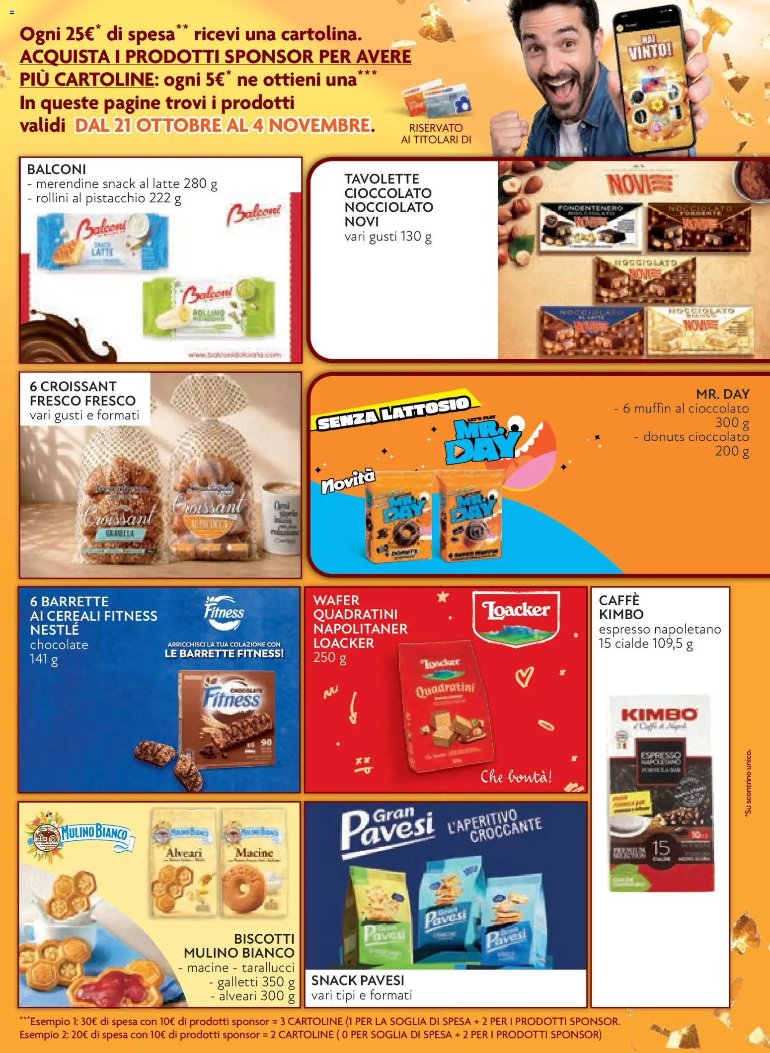 Volantino Conad del 21/10/2026 | Pagina: 9 | Prodotti: Pistacchio, Biscotti, Latte, Merendine