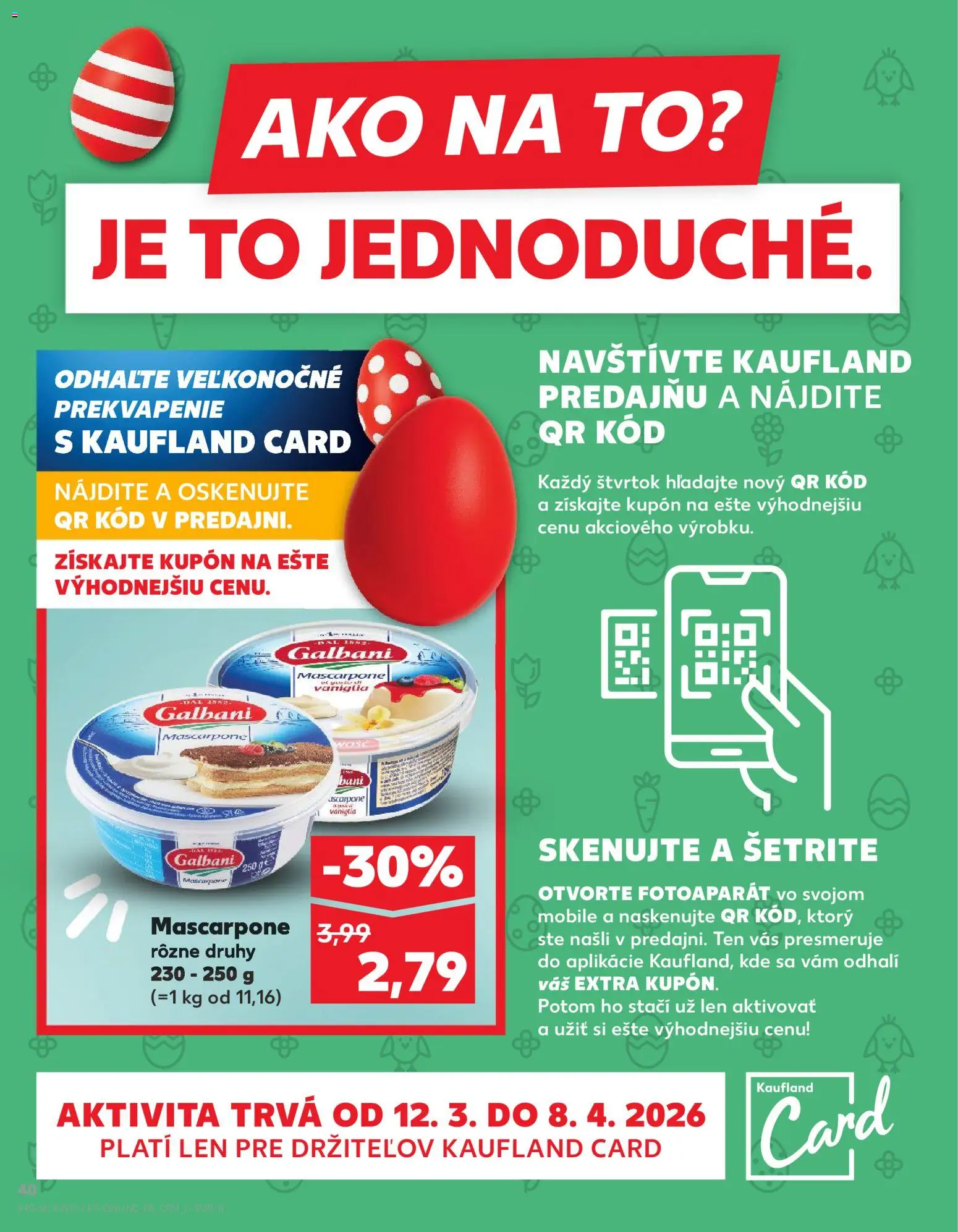 Nové Kaufland akcie – leták je platný od 19.03.2026 | Strana: 40 | Produkty: Fotoaparát, Mascarpone