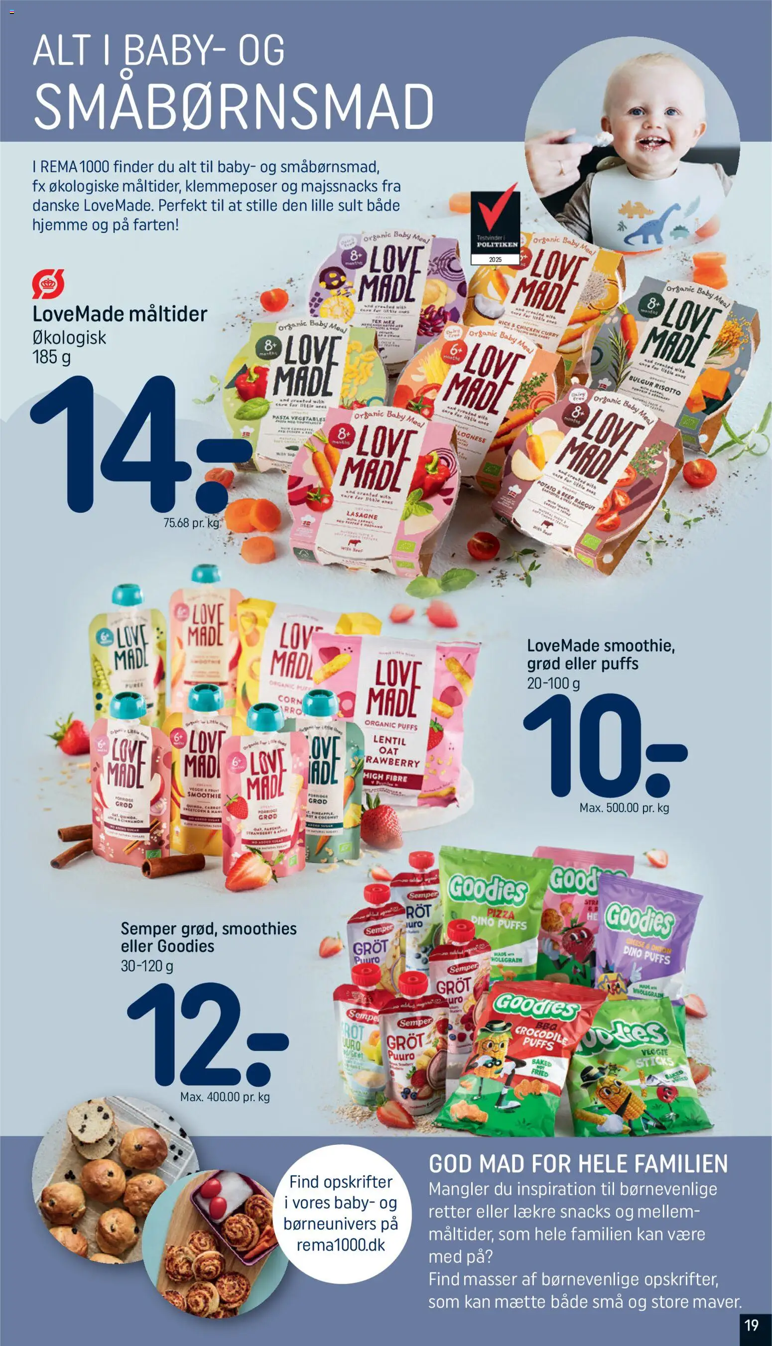 Rema 1000 tilbudsavis – gyldig fra 26.05.2026 | Side: 19 | Produkter: Pizza, Pasta, Is, Søm