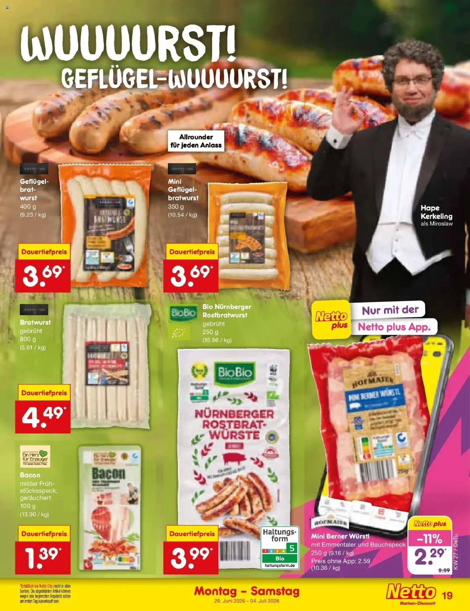 Netto Marken-Discount Prospekt Waiblingen-Bittenfeld – gültig ab 28.06.2026 | Seite: 27 | Produkte: Bratwurst, Wurst
