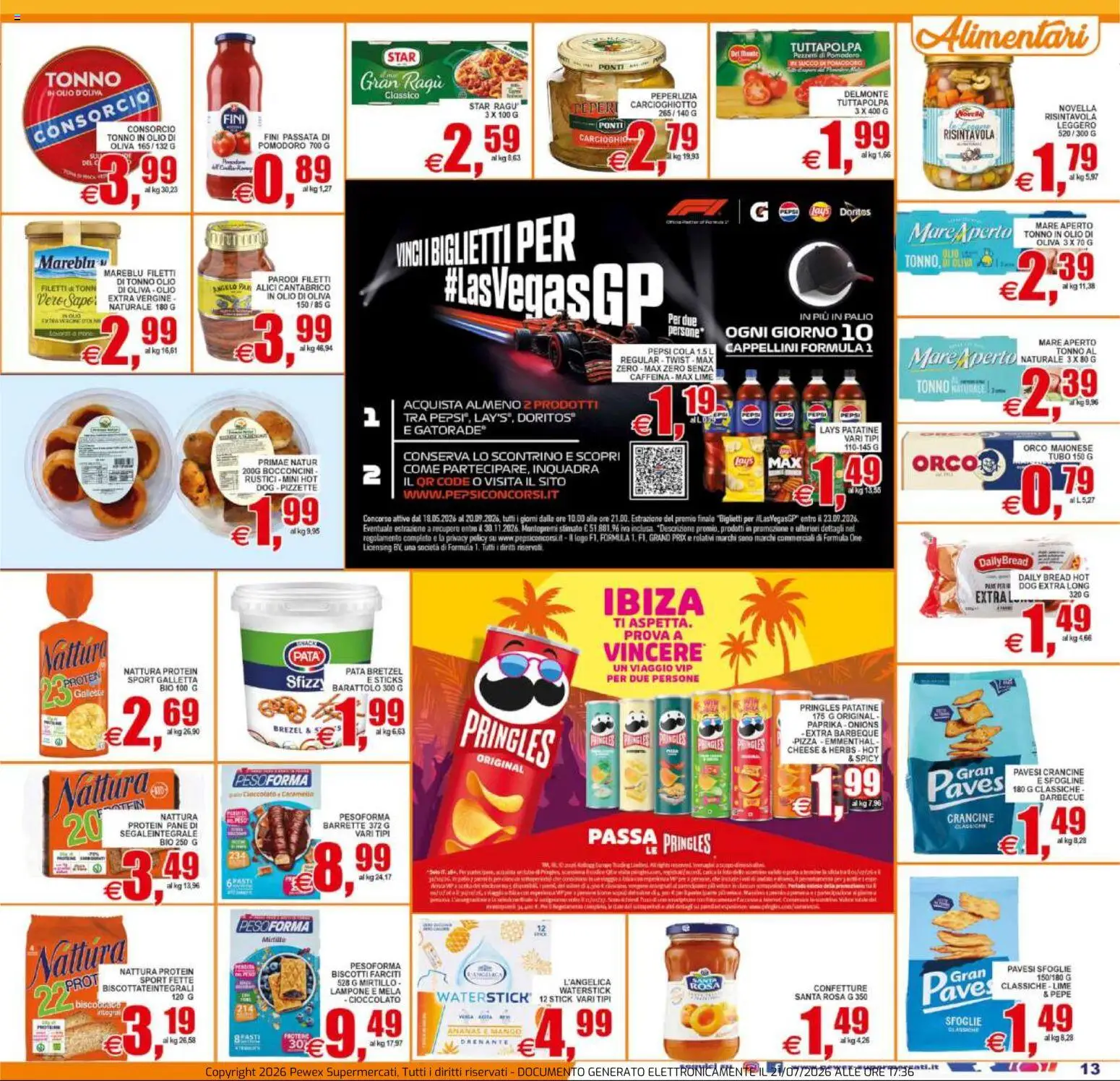 Volantino Pewex del 22/07/2026 | Pagina: 13 | Prodotti: Barbecue, Tubo, Ragú, Rustici