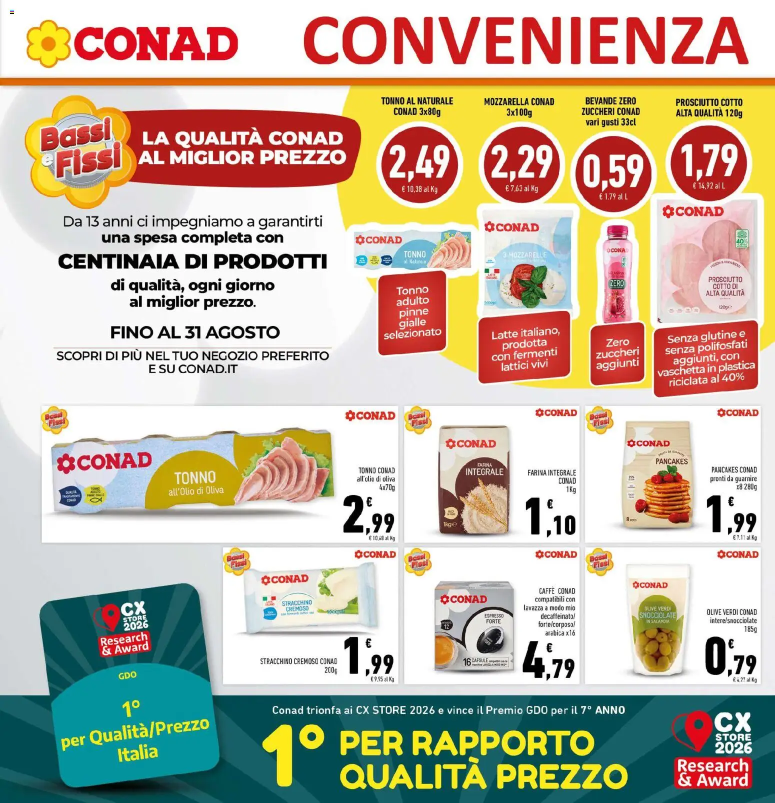 Volantino Conad del 17.06.2026 | Pagina: 24 | Prodotti: Prosciutto Cotto, Caffè, Olive, Lavazza