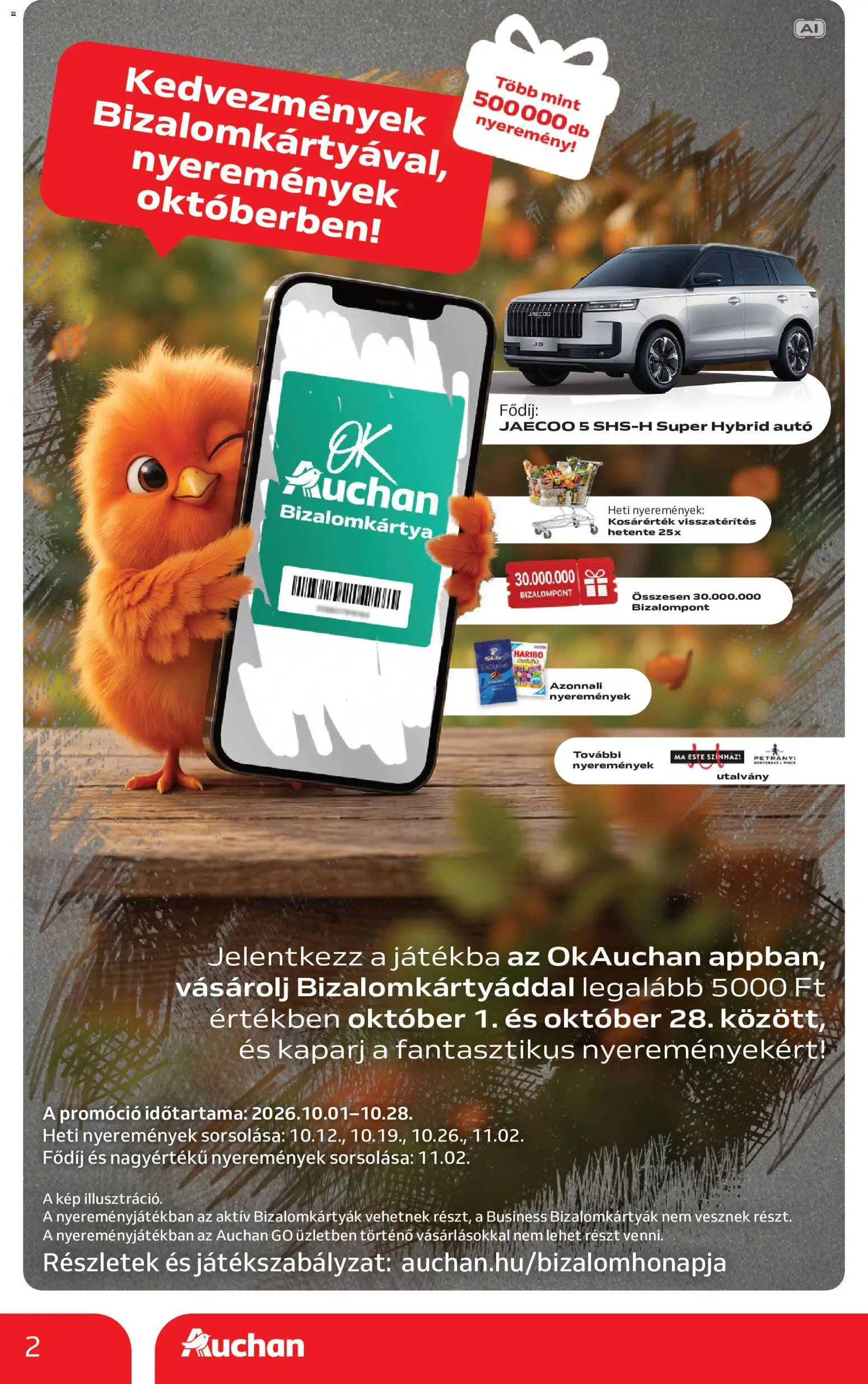 Auchan akciós ujság - amely érvényes a következő dátumtól: 2026.10.01. | Oldal: 2 | Termékek: Haribo
