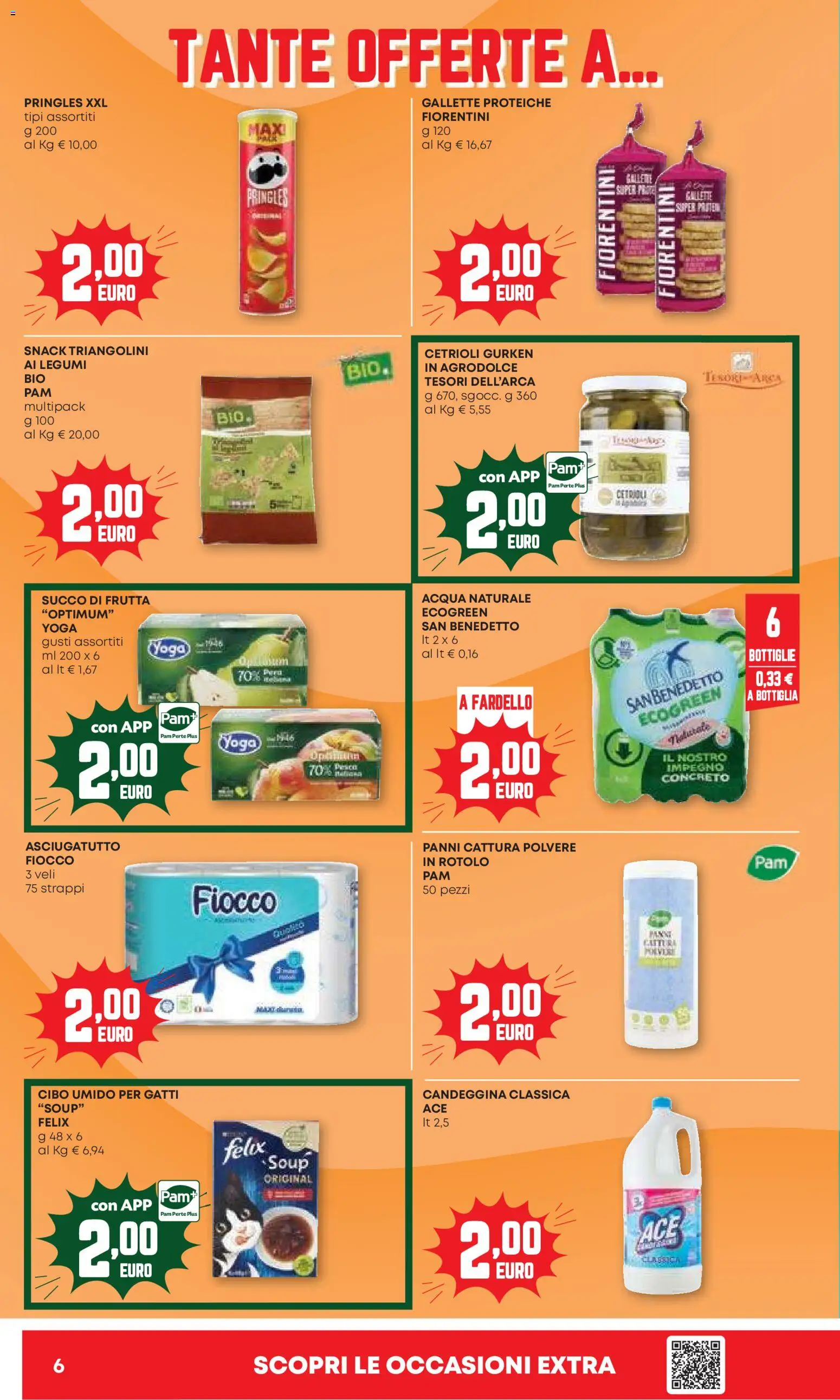 Volantino PAM del 24/09/2026 | Pagina: 6 | Prodotti: Succo, Acqua, Panni, Bottiglia