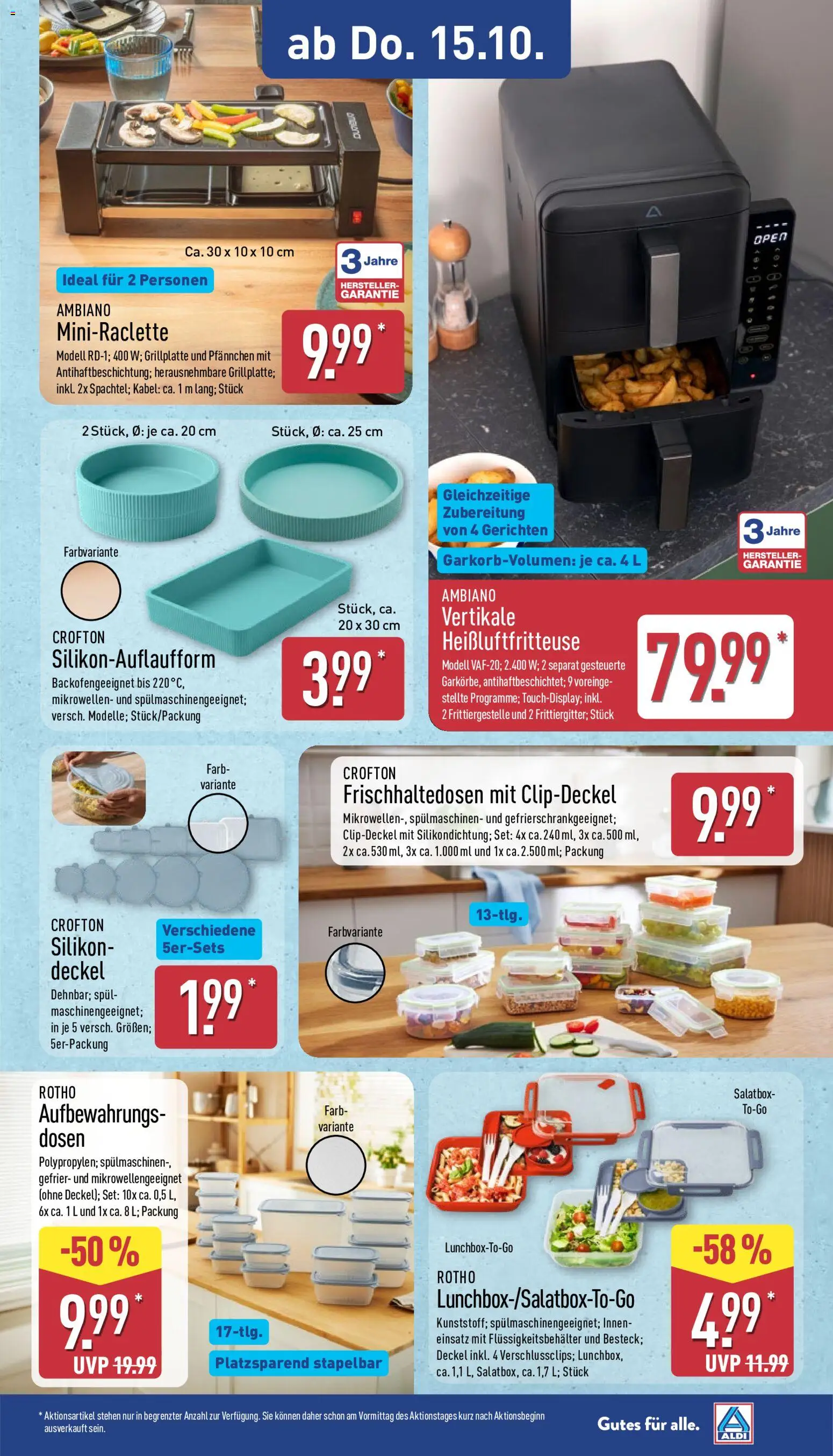Aldi Prospekt – gültig ab 12.10.2026 | Seite: 10 | Produkte: Kabel, Grill, Box, Raclette