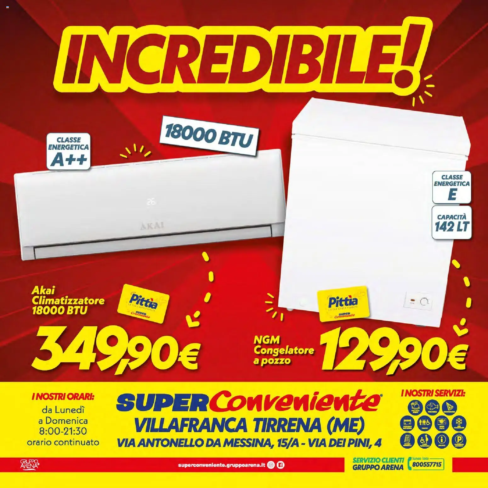 Volantino SuperConveniente del 21/07/2026 | Pagina: 32 | Prodotti: Climatizzatore, Congelatore