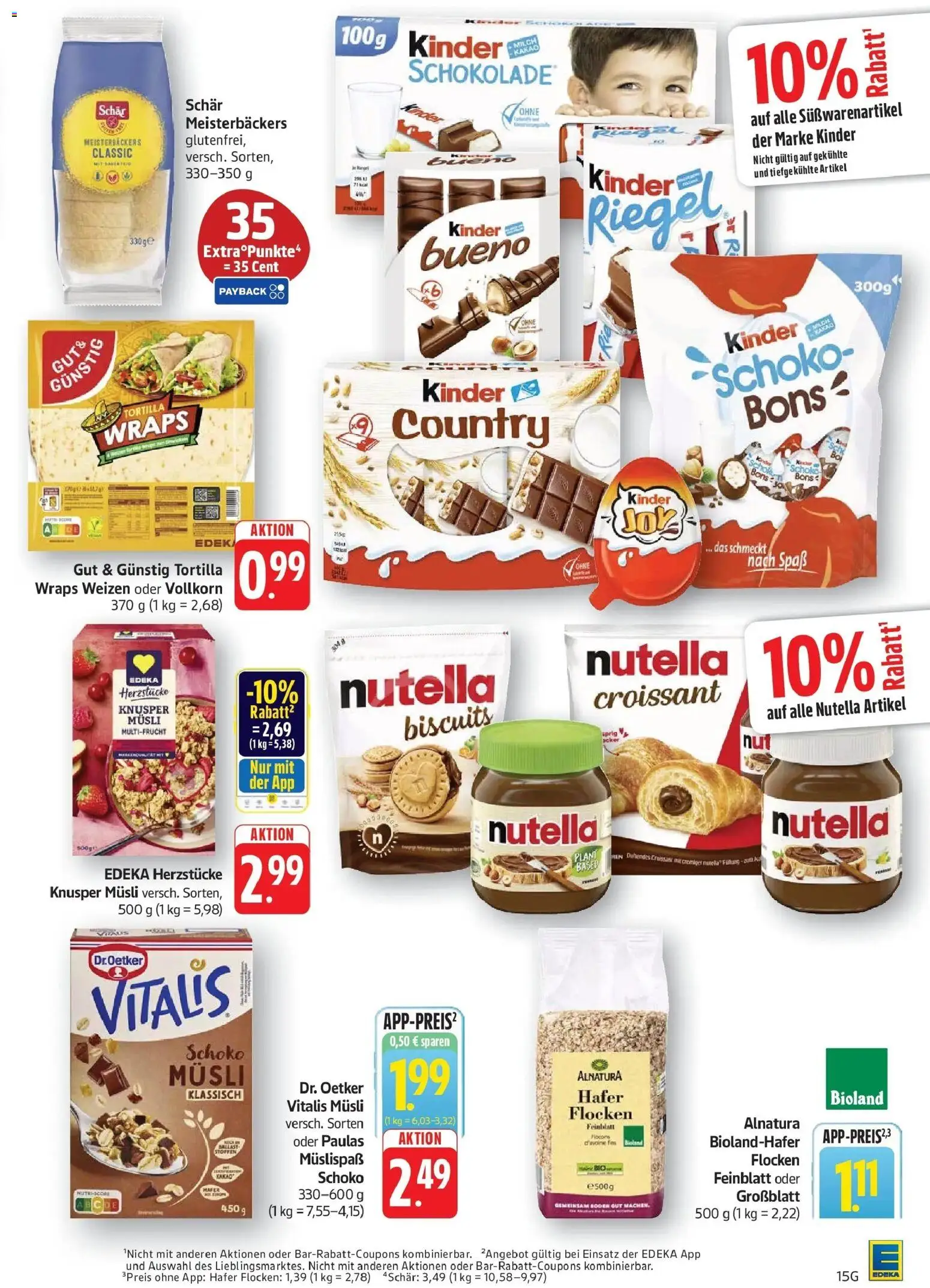 Edeka prospekt Göppingen – gültig ab 13.07.2026 | Seite: 15 | Produkte: Musli, Croissant, Nutella, Flocken