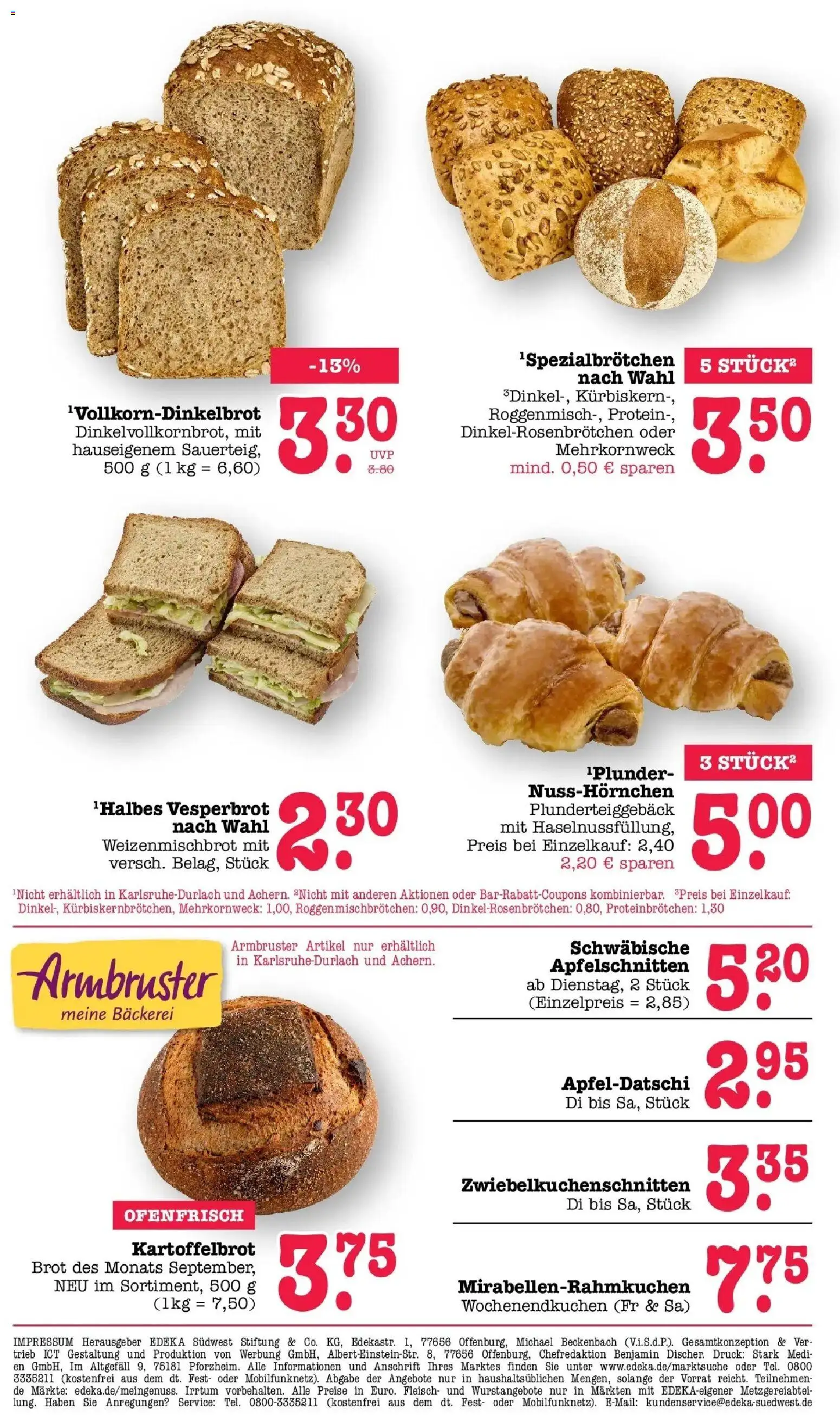 Edeka Prospekt Bühlertal (ab 07.09.2026) » Angebote Online | Seite: 12 | Produkte: Bäckerei, Brot, Fleisch