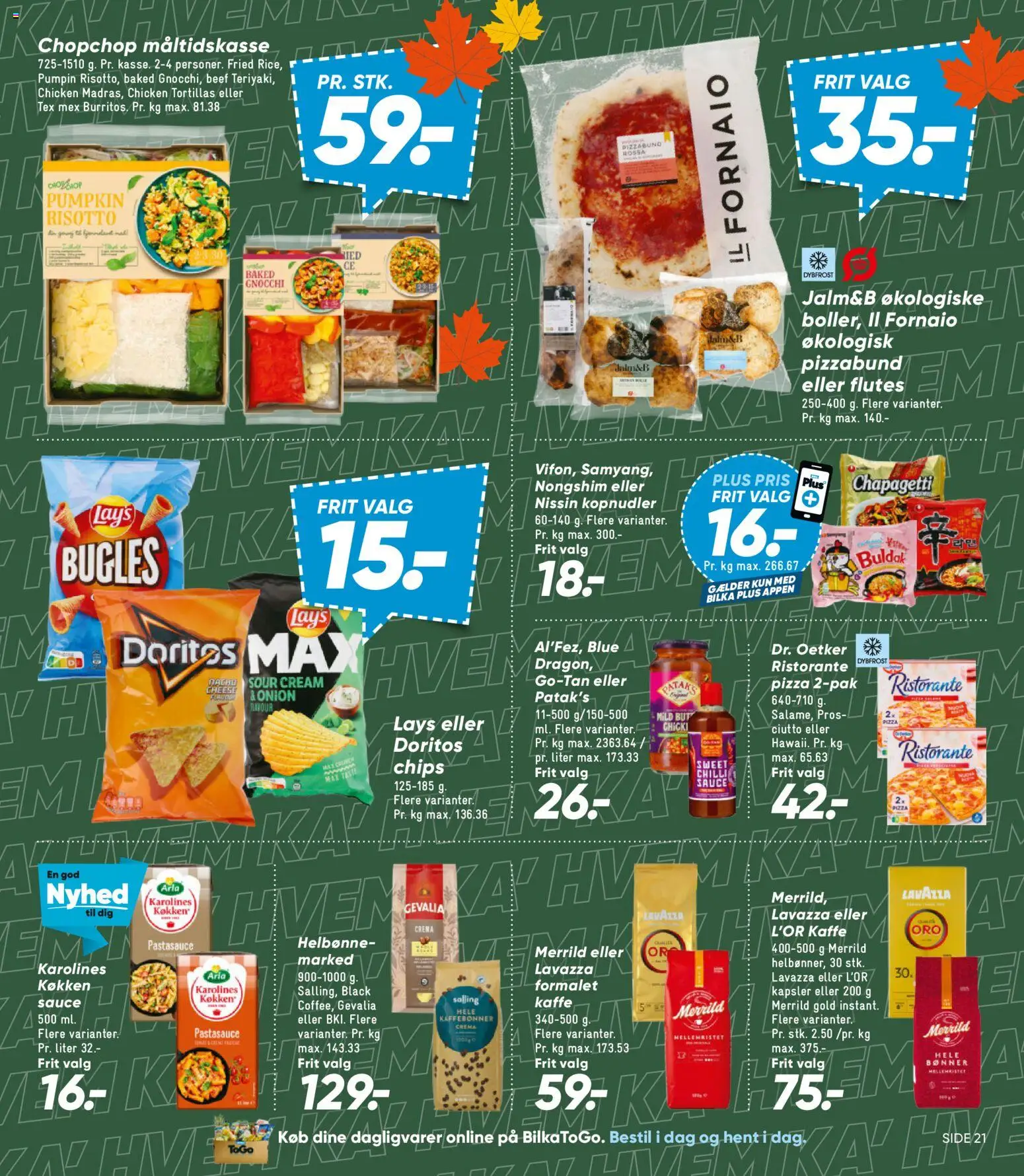Bilka tilbudsavis – gyldig fra 23/10/2026 | Side: 31 | Produkter: Dagligvarer, Kaffe, Kopnudler, Bønner