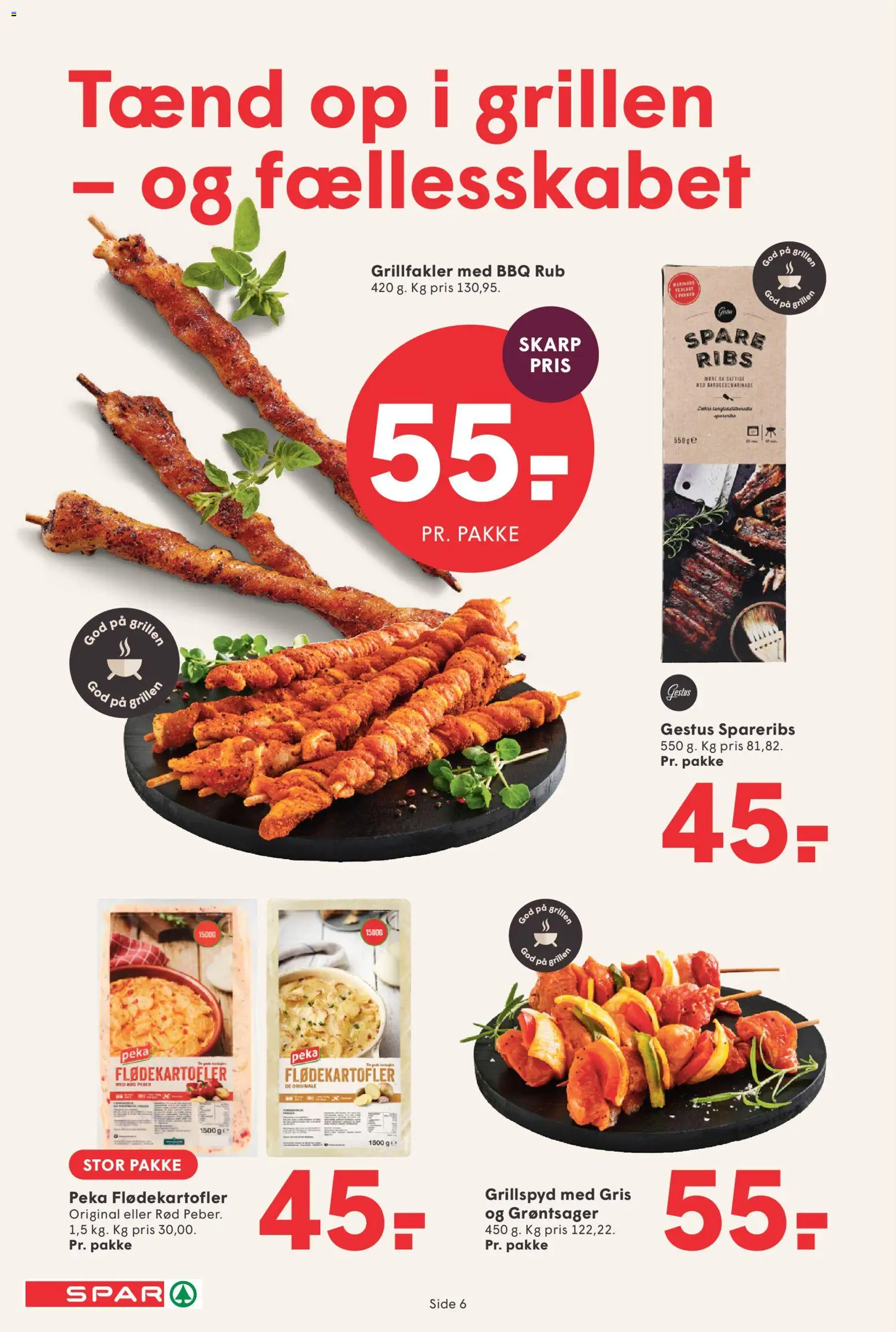 Spar tilbudsavis – gyldig fra 17/07/2026 | Side: 6 | Produkter: Ribs, Peber, Spareribs, Grill