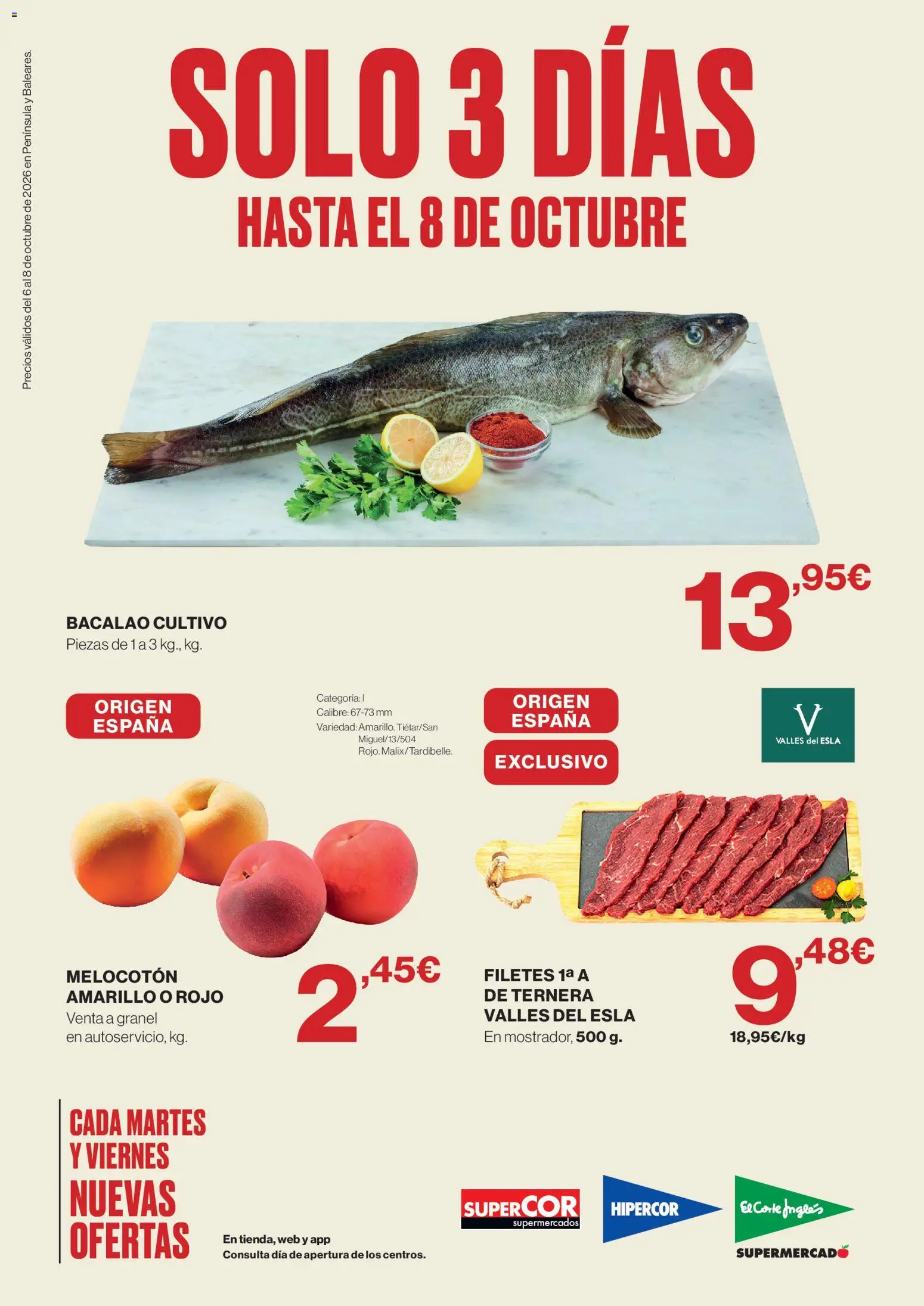 El Corte Inglés solo 3 días │ válido desde el 06/10/2026 | Página: 1