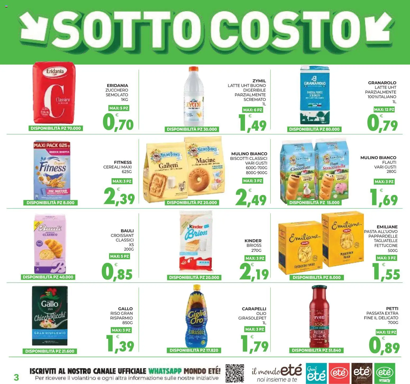 Volantino Eté del 13/10/2026 | Pagina: 3 | Prodotti: Tè, Zucchero, Fettuccine, Stracciatella
