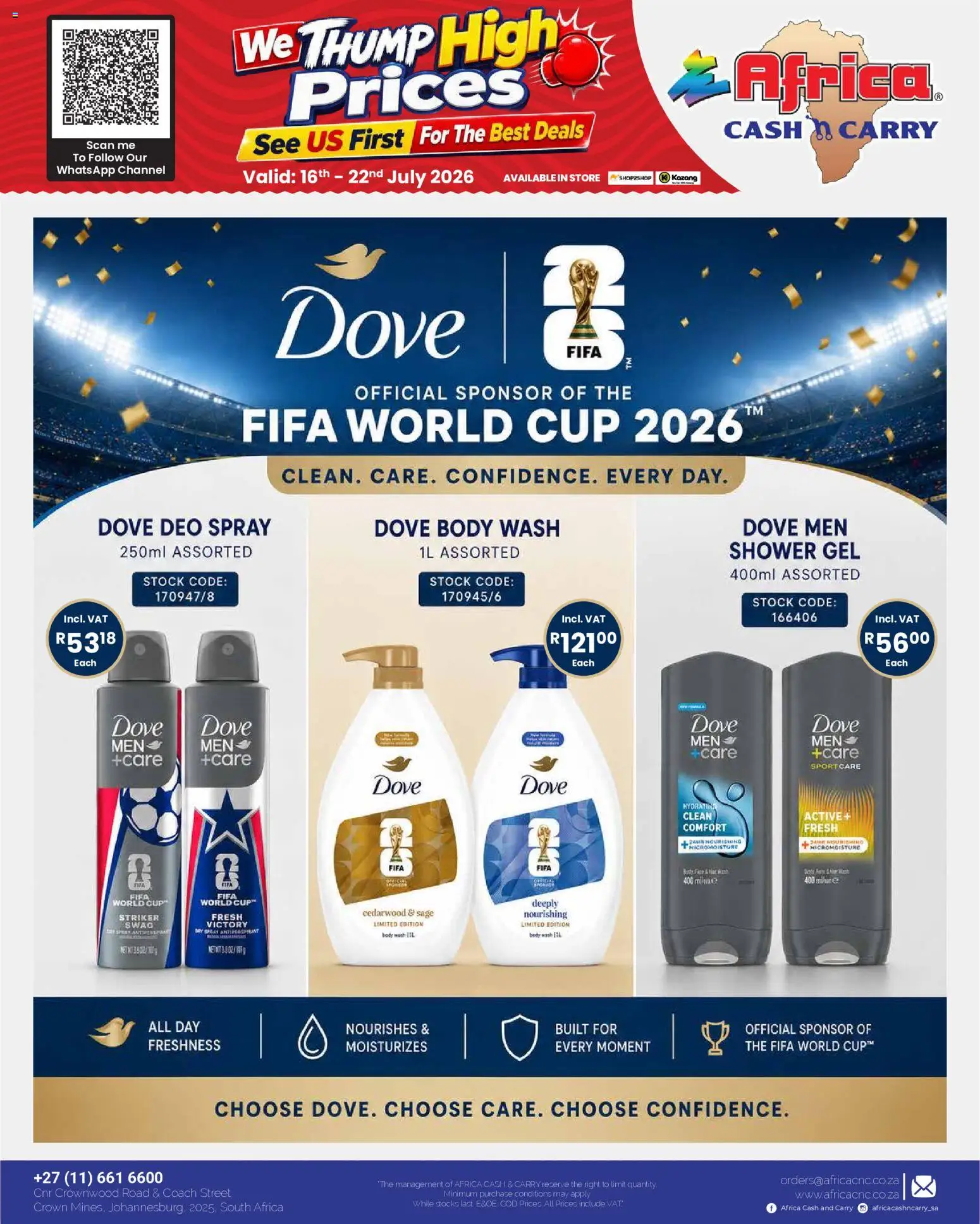 New Africa Cash & Carry catalogue – valid from 16/07/2026 | Page: 7 | Products: Shower, Stock, Shower gel, Body wash