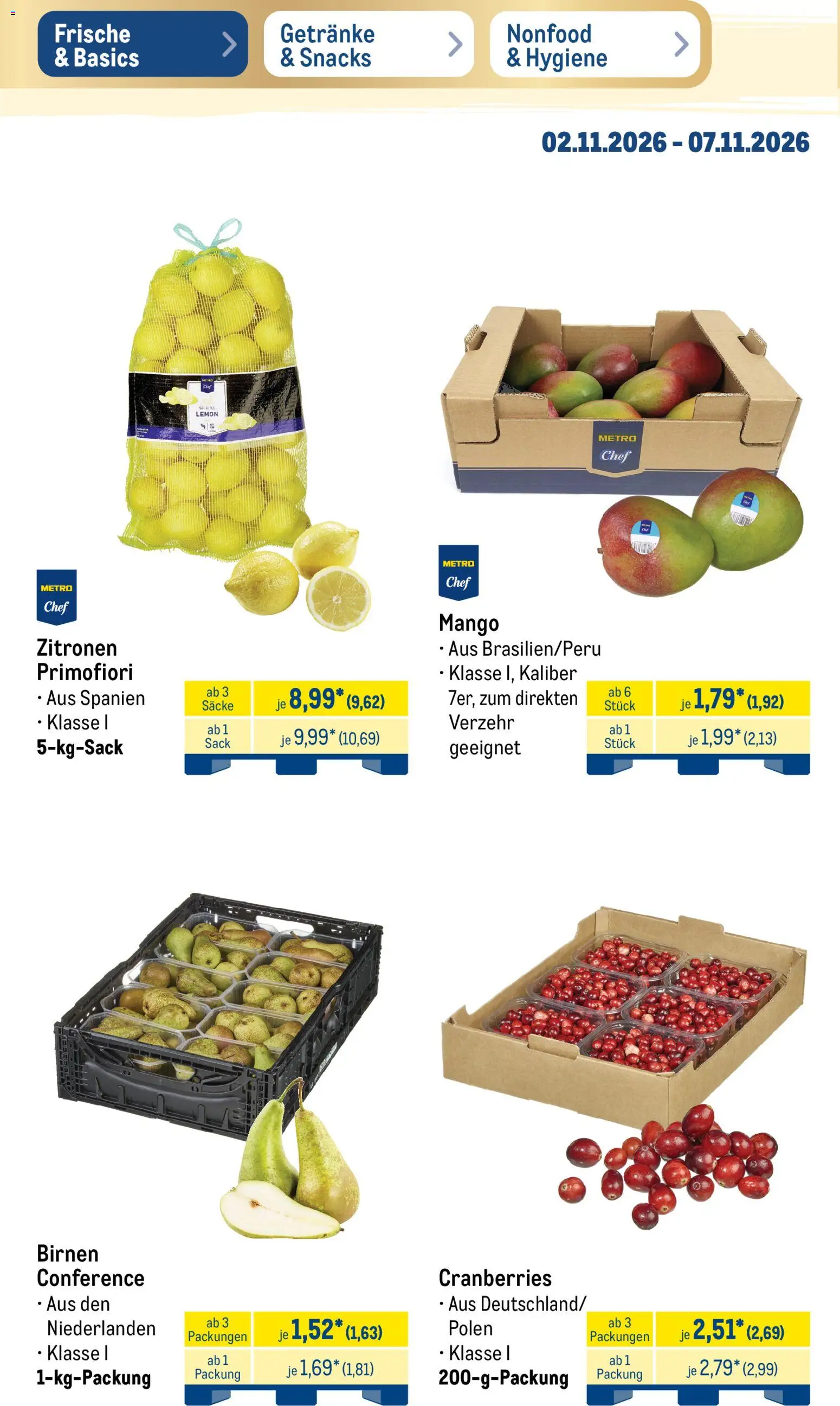 Metro Black Friday – gültig ab 02.11.2026 | Seite: 10 | Produkte: Mango, Zitronen