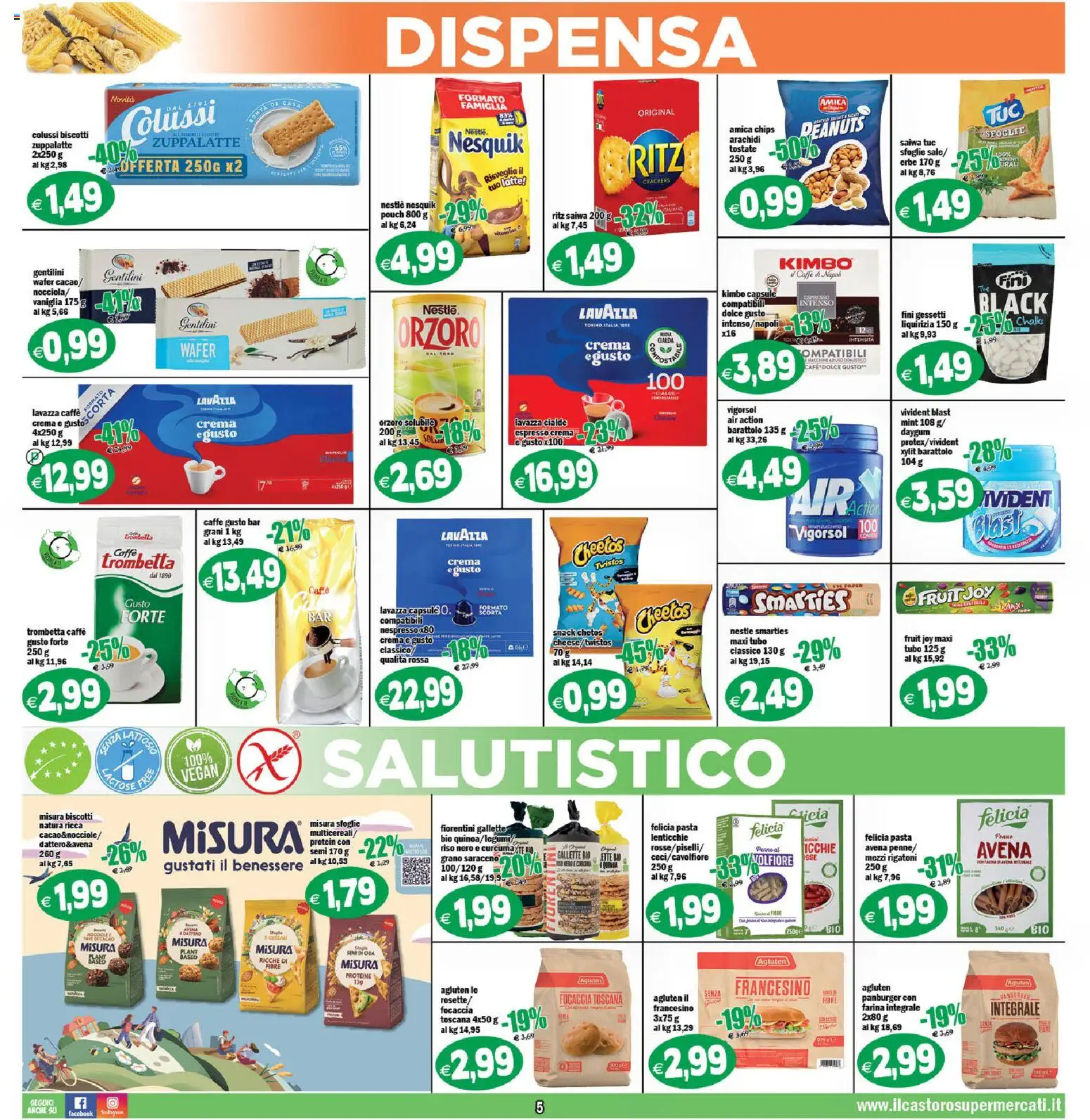 Volantino Il Castoro del 21/08/2026 | Pagina: 5 | Prodotti: Crema, Latte, Farina, Arachidi