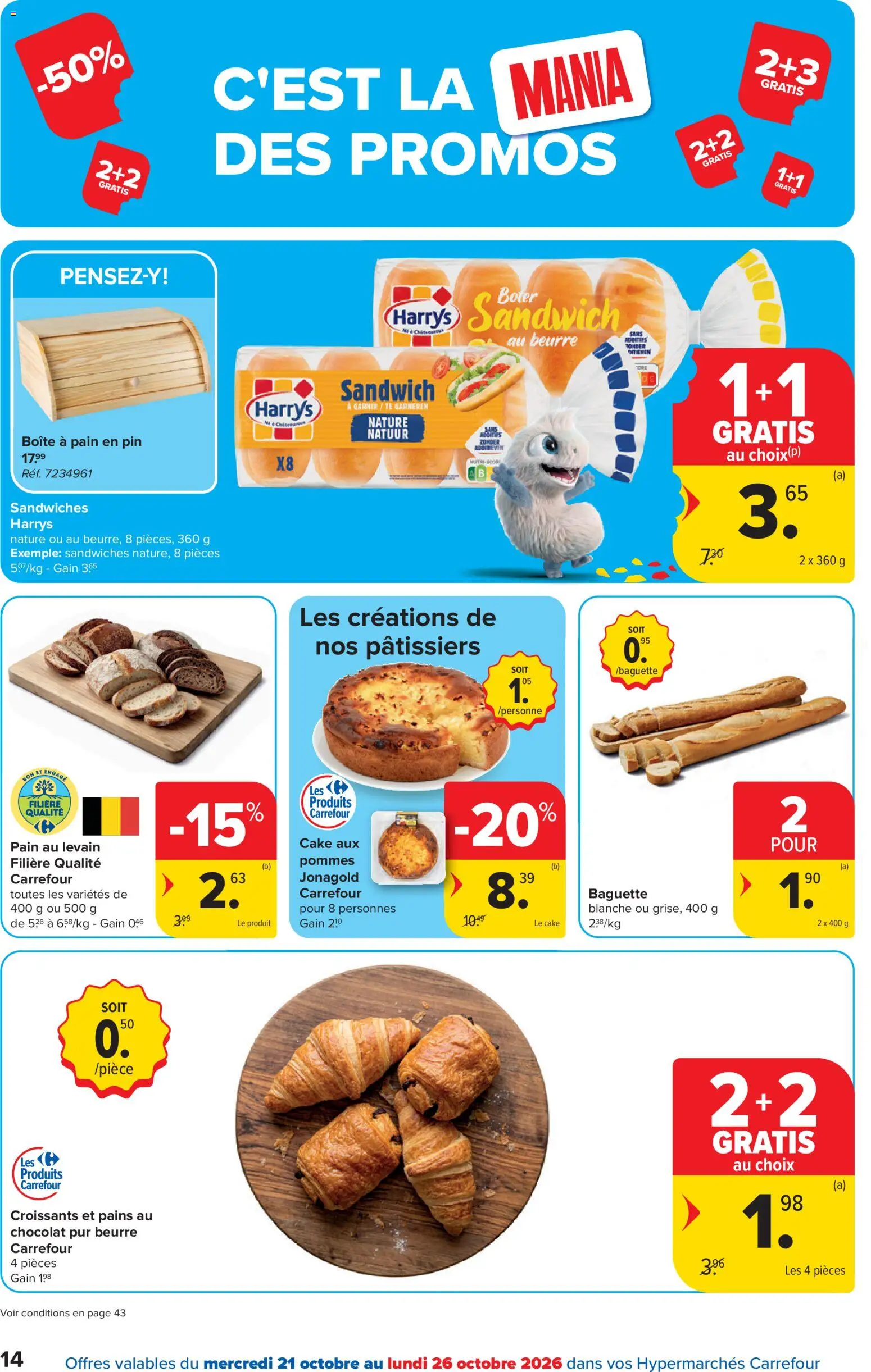 {H1} | Pagina: 14 | Producten: Sandwich, Baguette, NOS, Cake