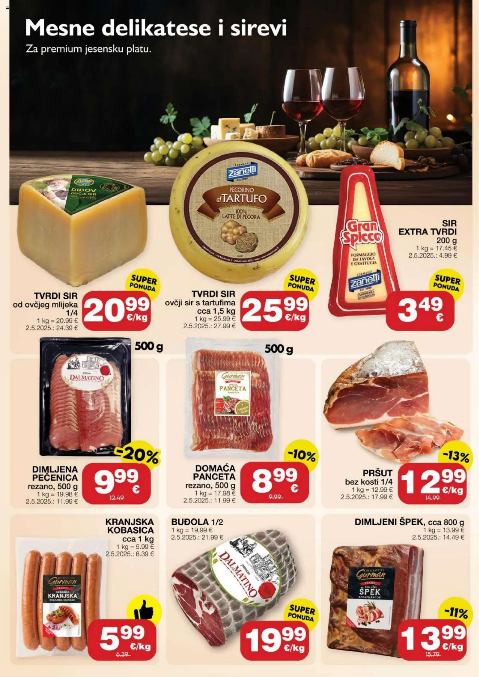 Stanić Diskont katalog | vrijedi od 01.10.2026 | Stranica: 6 | Proizvodi: Ovčji sir, Sir, Kobasica, Panceta
