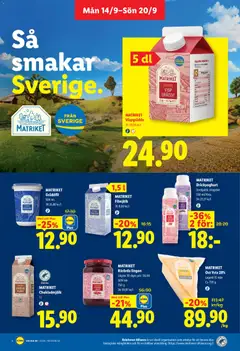 MATRIKET Svensk Visp Grädde, 5 DL - 40% FETT - Förhandsvisning av reklamblad från butik Lidl aktuell från 14/09/2026 | Sida: 7