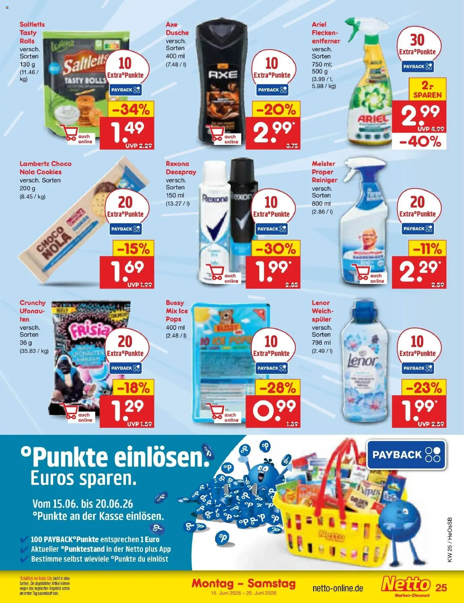 Netto Marken-Discount Prospekt Kröpelin – gültig ab 15.06.2026 | Seite: 33 | Produkte: Lenor, Ariel, Dusche, Deospray