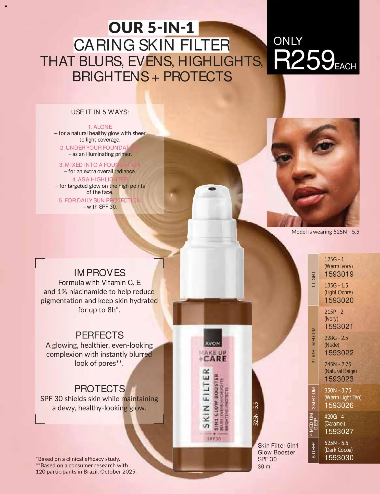 New Avon catalogue – valid from 01/09/2026 | Page: 41 | Products: Cocoa, Light, Foundation, Caramel