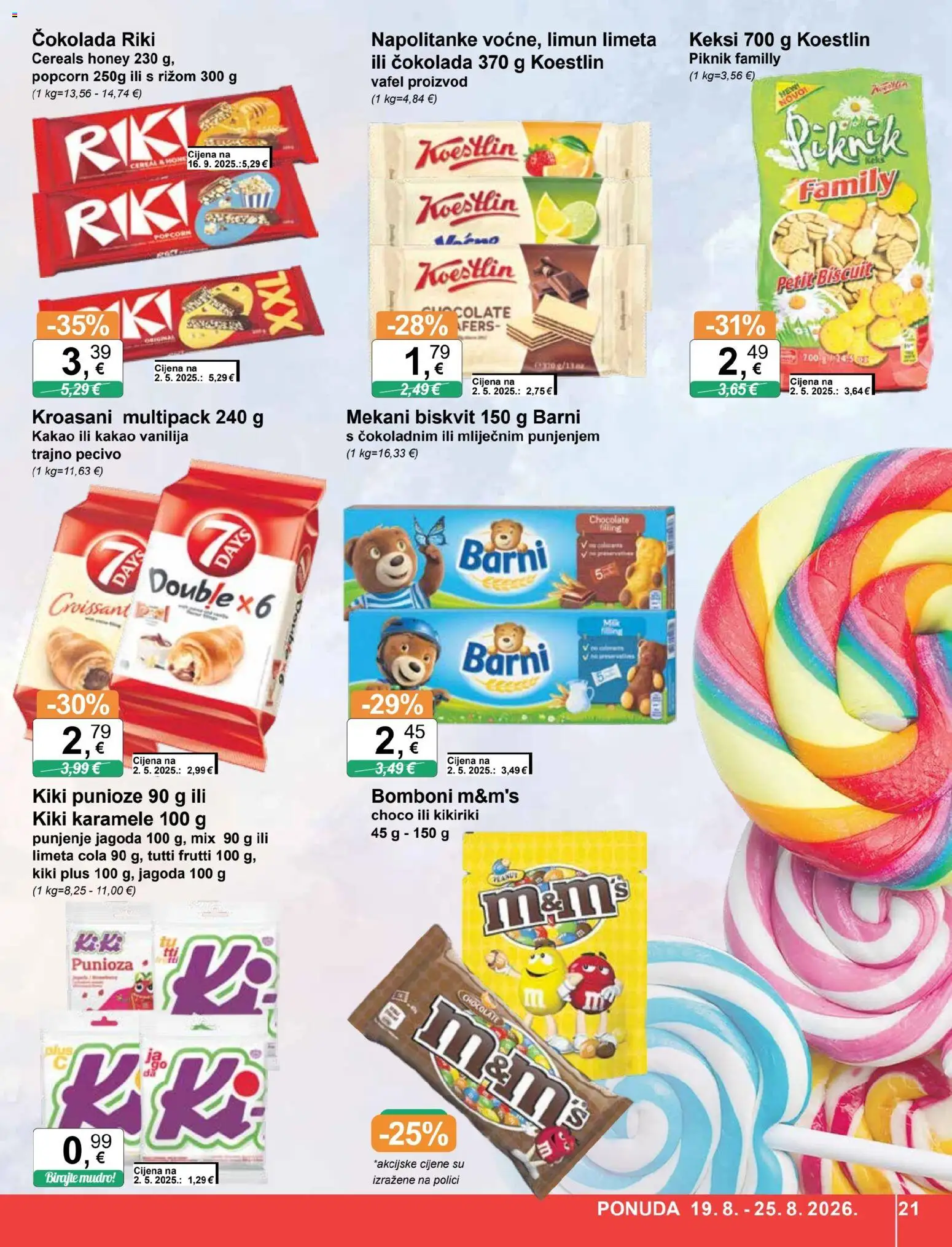 KTC katalog | vrijedi od 19.08.2026 | Stranica: 21 | Proizvodi: Čokolada, Kikiriki, Kakao, Pecivo