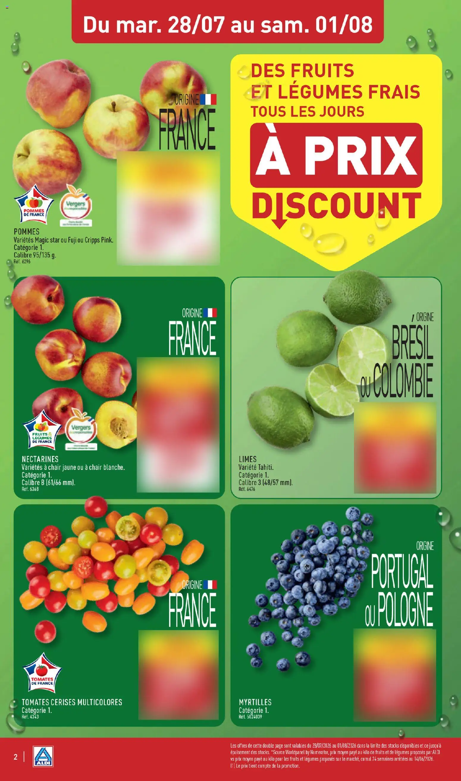 {H1} | Page: 6 | Produits: Myrtilles, Cerises, Pommes, Tomates