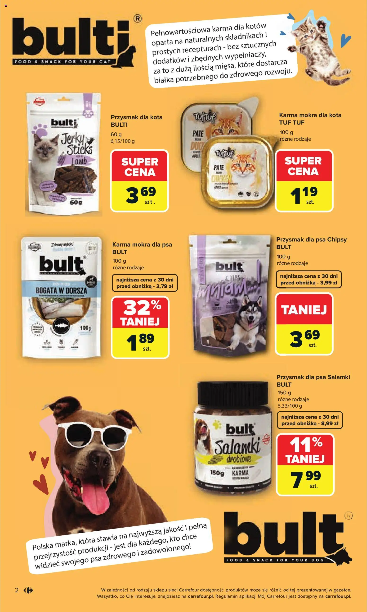 Carrefour gazetka - Zookątek od 04.05.2026 | Strona: 2 | Produkty: Chipsy, Karma mokra dla kota, Karma dla kotów
