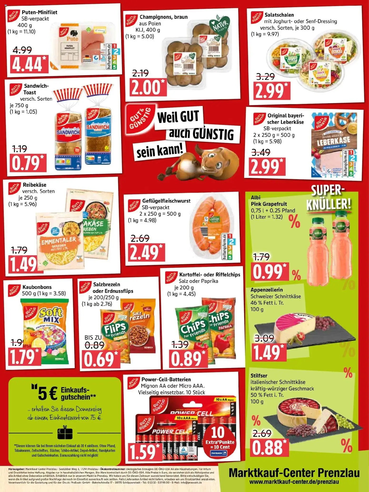 Marktkauf Prospekt Prenzlau – gültig ab 26.10.2026 | Seite: 12 | Produkte: Pute, Grapefruit, Salz, Reibekase