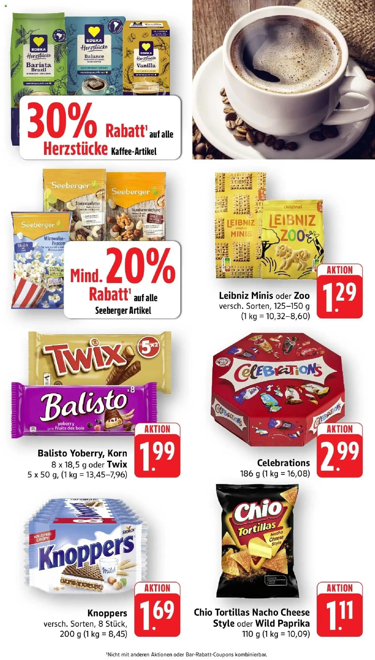 nah & gut Prospekt Offenburg-Zunsweier – gültig ab 27.04.2026 | Seite: 6 | Produkte: Twix, Rosinen, Paprika, Chio tortillas