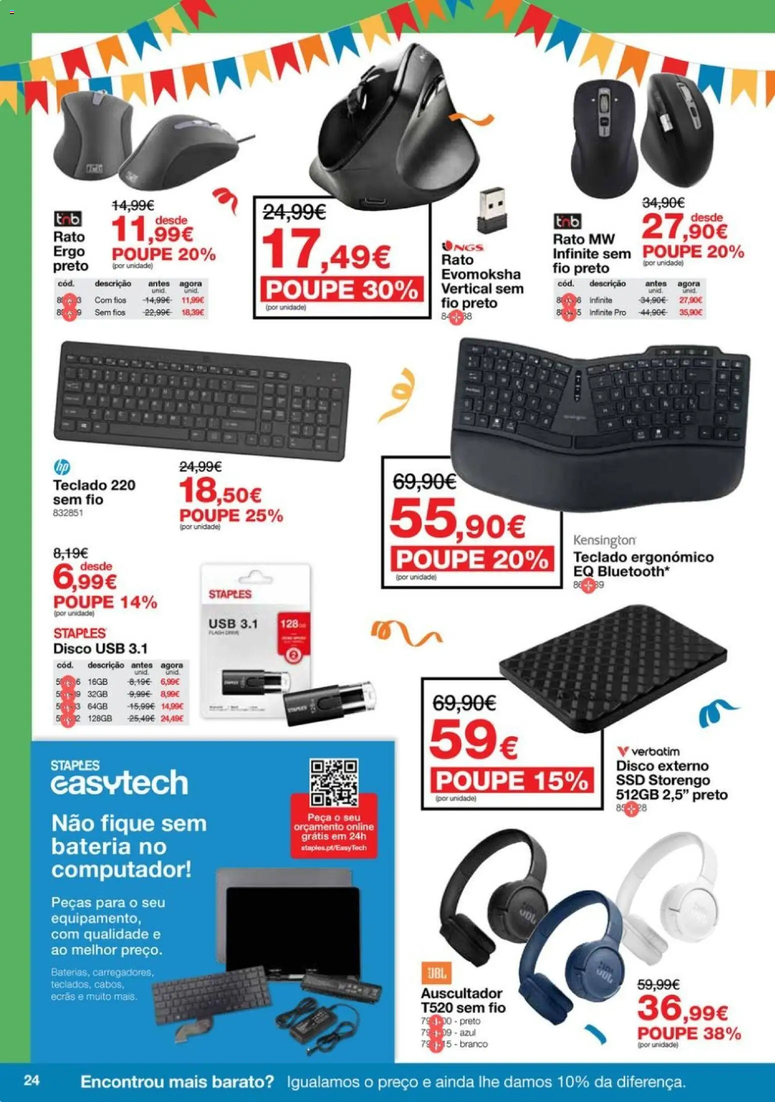 Staples Arraial das Cadeiras e Mobiliário | 04/05/2026 |  🎉 Como obter um desconto limitado? Poupe ainda hoje! | Portugal