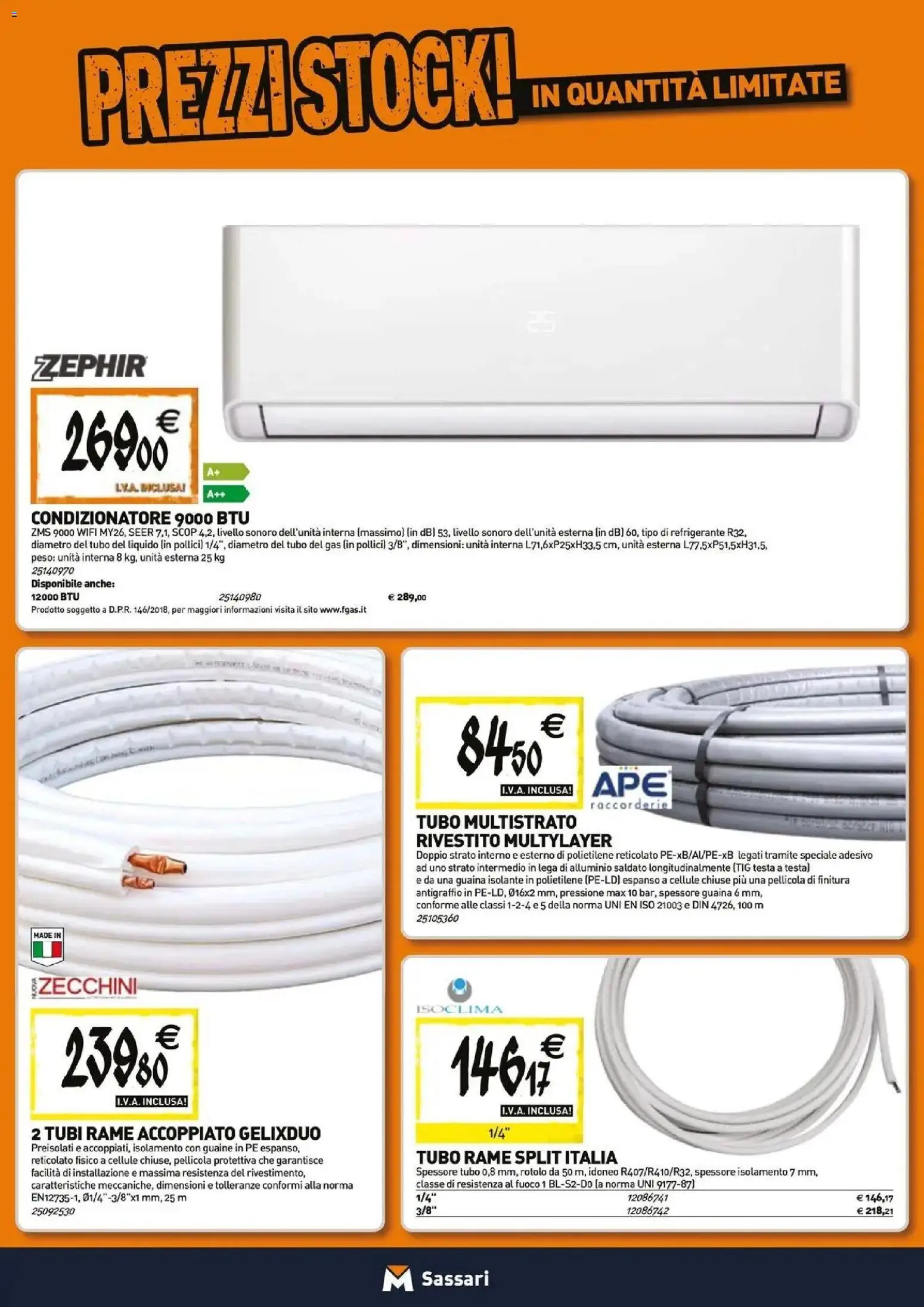 Nuovo TECNOMAT catalogo Sassari dal 27/08/2026 > offerte anteprima 🛍️ | Pagina: 8 | Prodotti: Tubo, Pellicola, Alluminio, Condizionatore