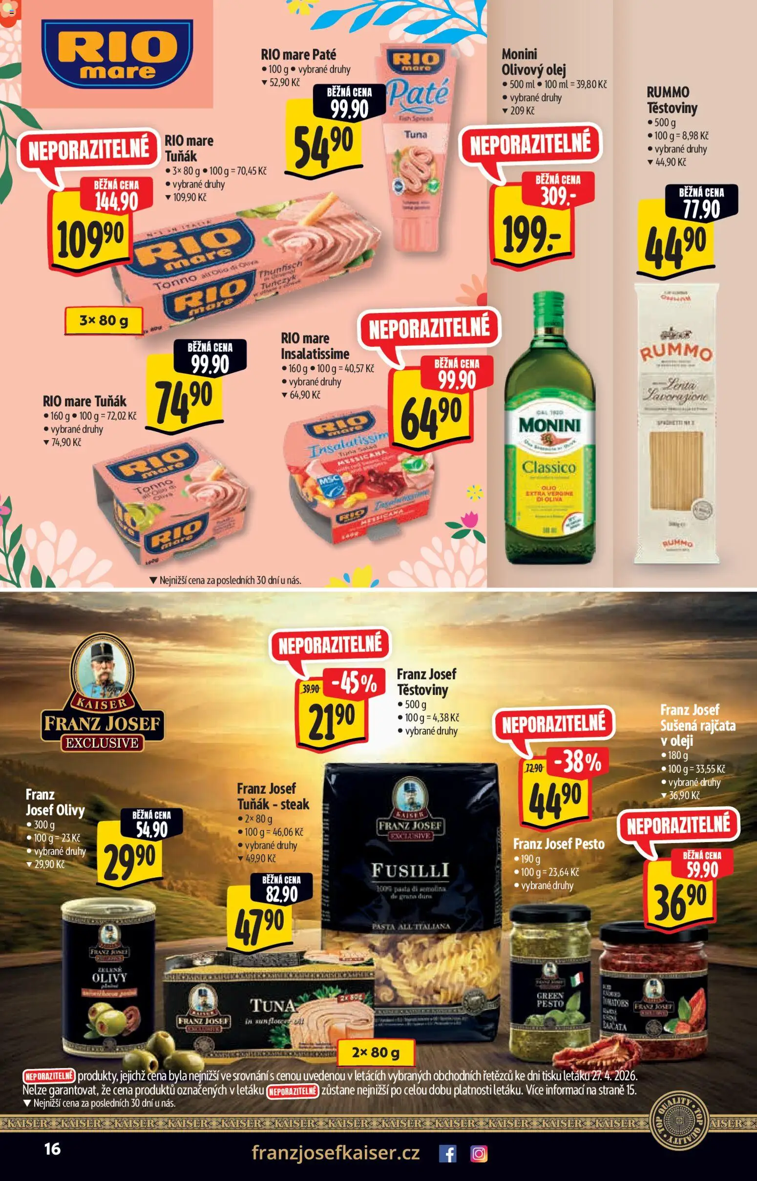 Albert katalog - Hypermarket od 06.05.2026 | Strana: 16 | Produkty: Rajčata, Steak, Rio mare, Sušená rajčata