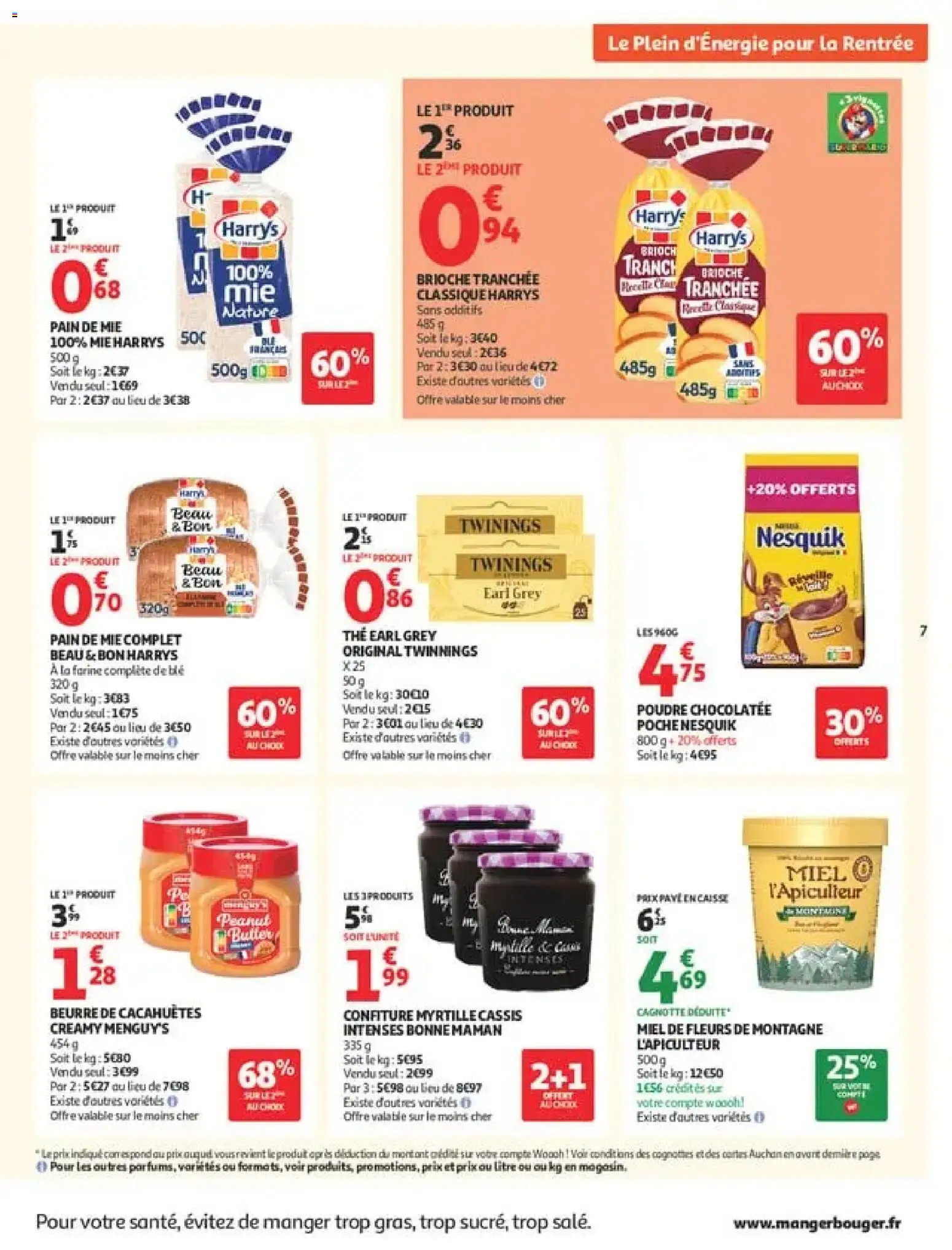 {H1} | Page: 7 | Produits: Nesquik, Miel de fleurs, Miel, Beurre de cacahuètes