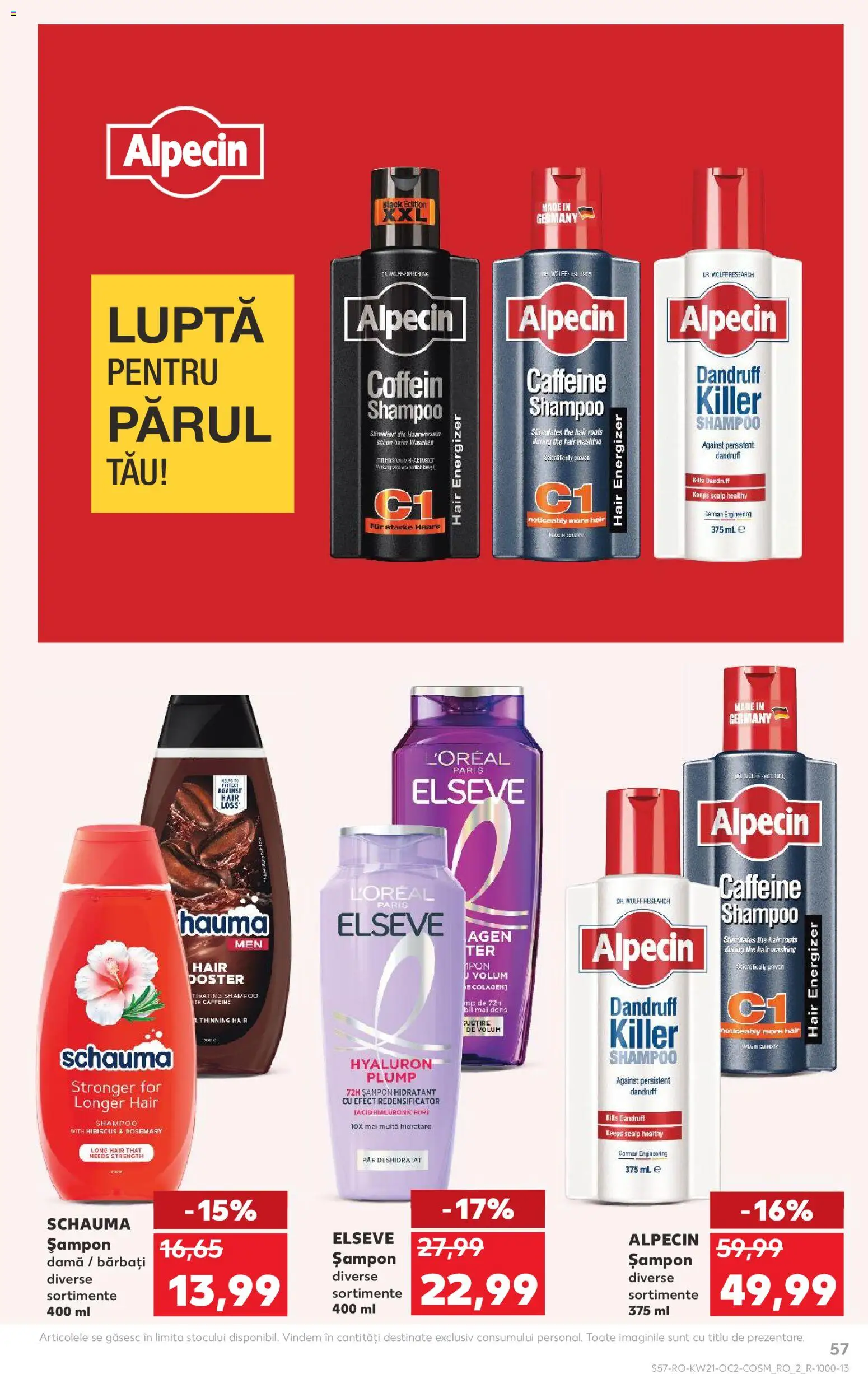 Kaufland RO akciós ujság - amely érvényes a következő dátumtól: 20.05.2026 | Oldal: 57 | Termékek: Sampon