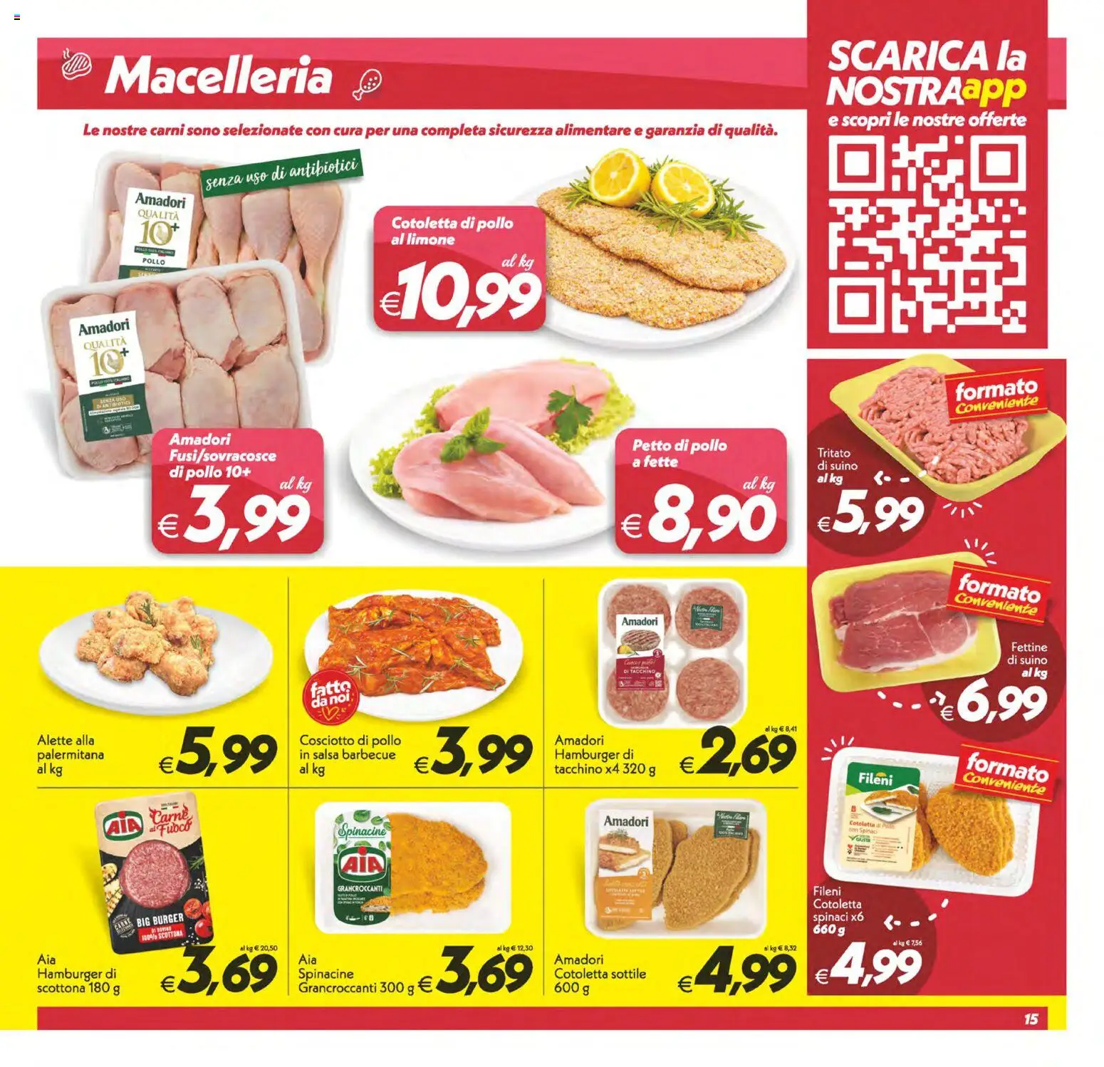 Volantino SuperConveniente del 19.05.2026 | Pagina: 15 | Prodotti: Petto di Pollo, Suino, Salsa barbecue, Hamburger