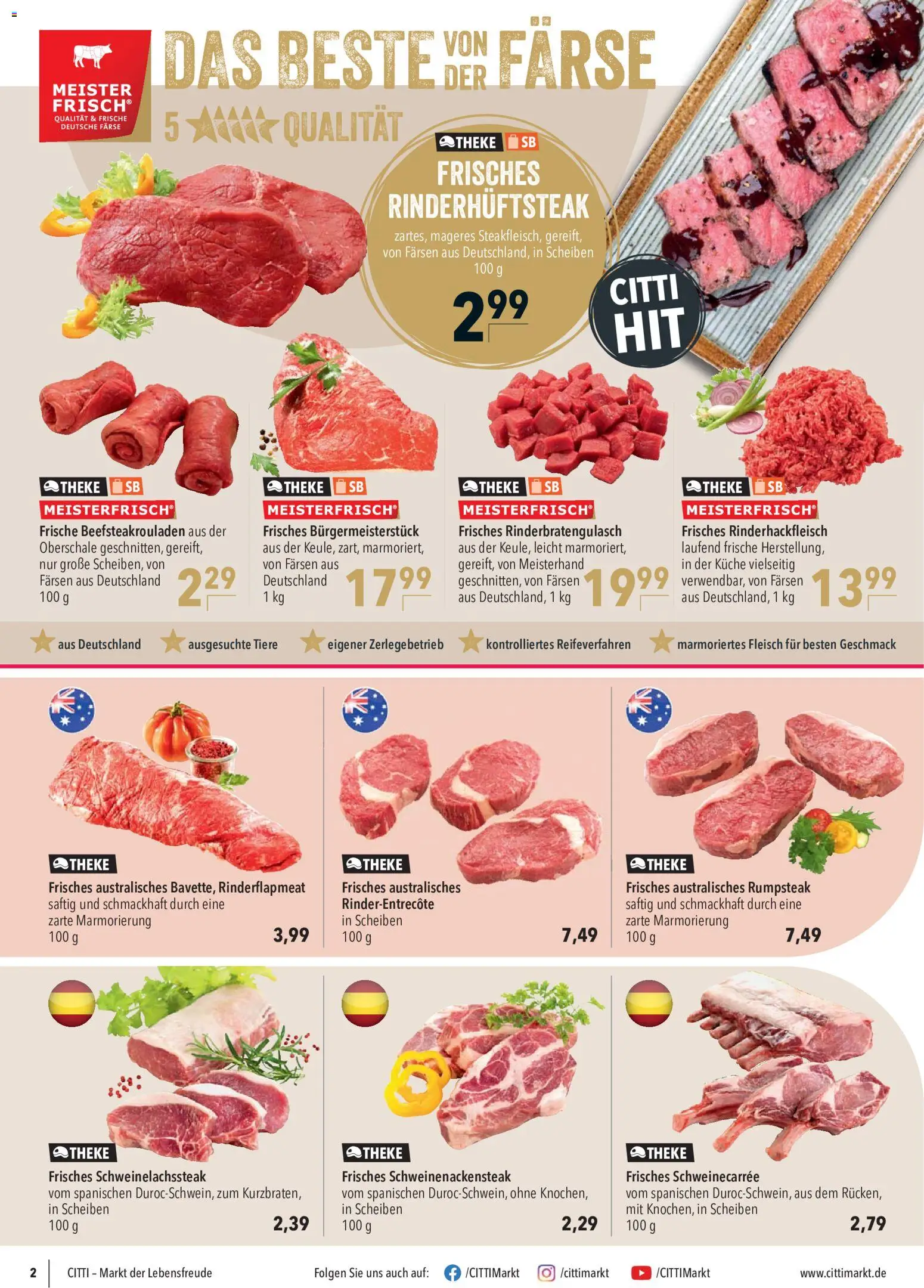 CITTI Markt Prospekt – gültig ab 20.05.2026 | Seite: 2 | Produkte: Rumpsteak, Theke, Küche, Fleisch