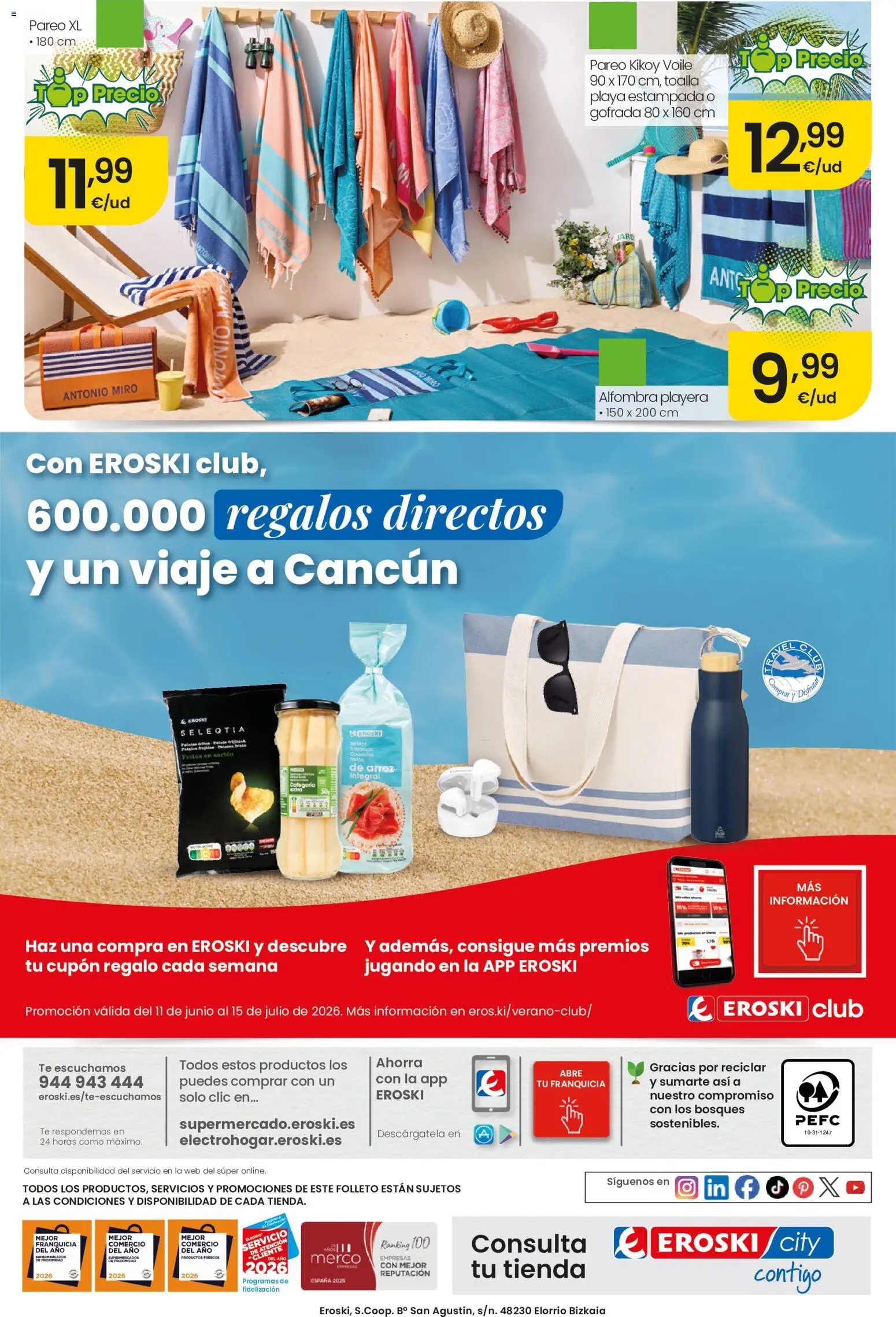 Eroski Ofertones de verano City │ válido desde el 11.06.2026 | Página: 8 | Productos: Arroz, Té, Alfombra