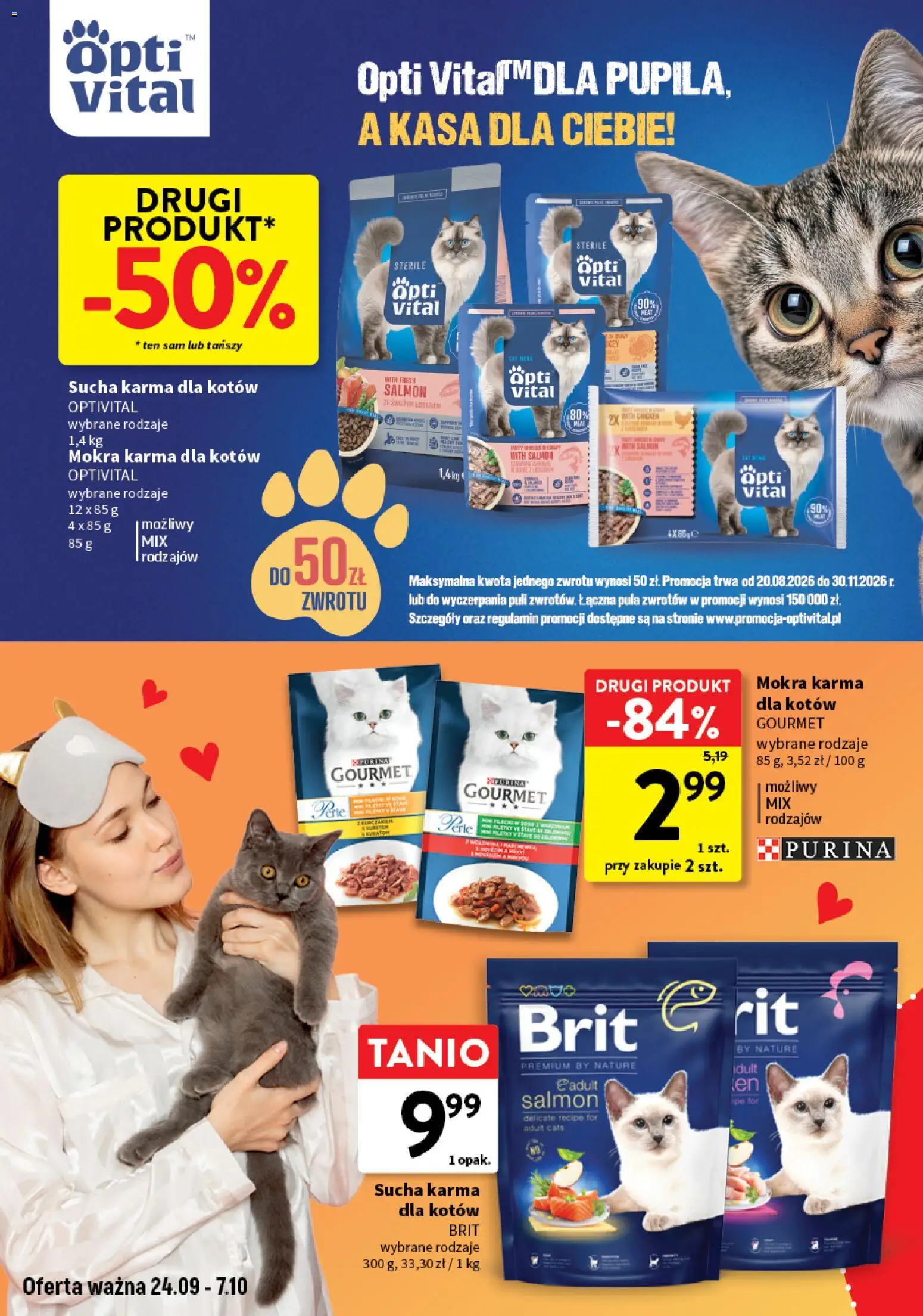 Intermarche gazetka - Wszystko czego chcę dla pupila od 24.09.2026 | Strona: 4 | Produkty: Karma dla kotów, Karma
