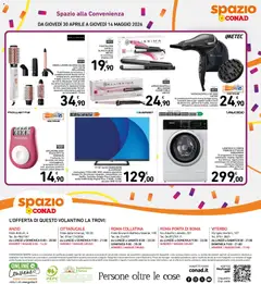 Anteprima del volantino Spazio Conad volantino valido a partire dal 30.04.2026 | Pagina: 27 | Prodotti: Arricciacapelli, Centrifuga, Decoder, Asciugacapelli