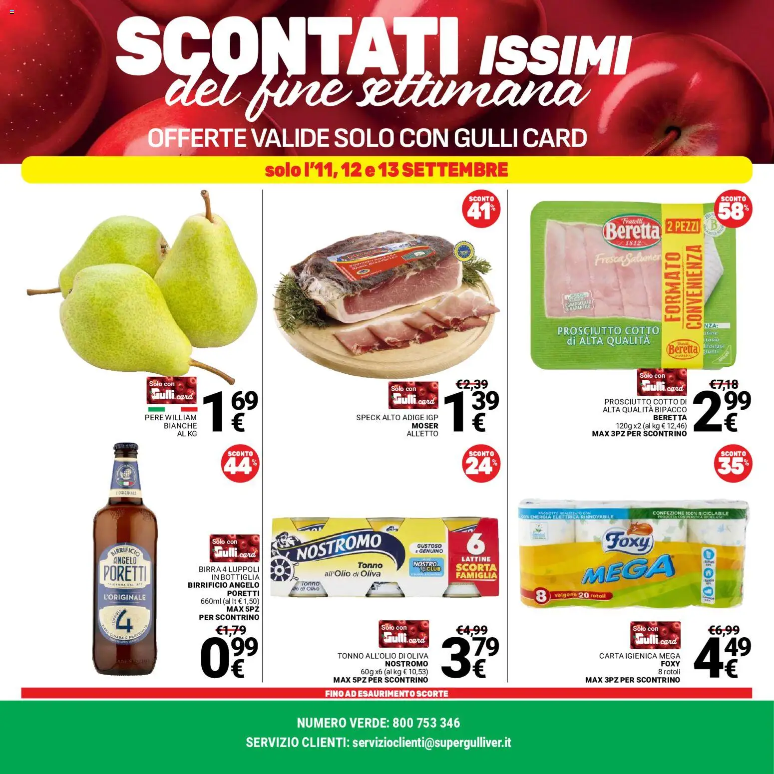 Volantino Gulliver del 07/09/2026 | Pagina: 41 | Prodotti: Prosciutto Cotto, Carta igienica, Prosciutto, Tonno
