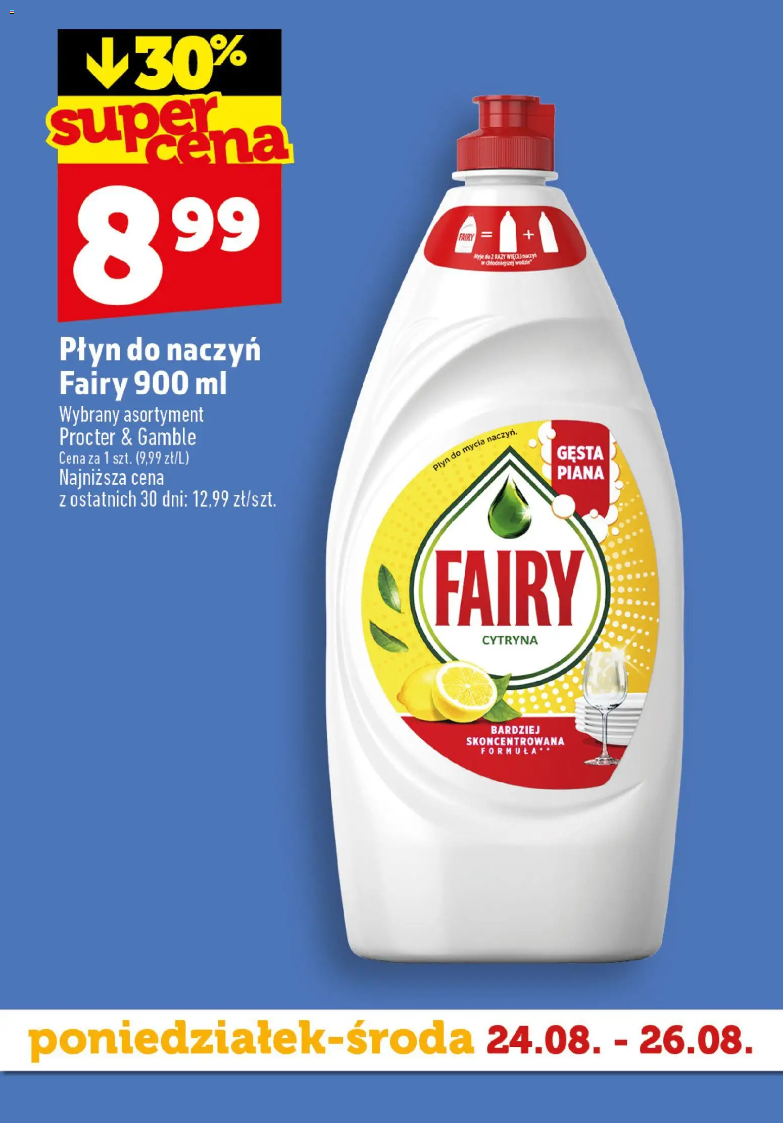 Topaz gazetka - Superstart tygodnia od 24.08.2026 | Strona: 7 | Produkty: Cytryna, Płyn do naczyń fairy, Fairy, Piana