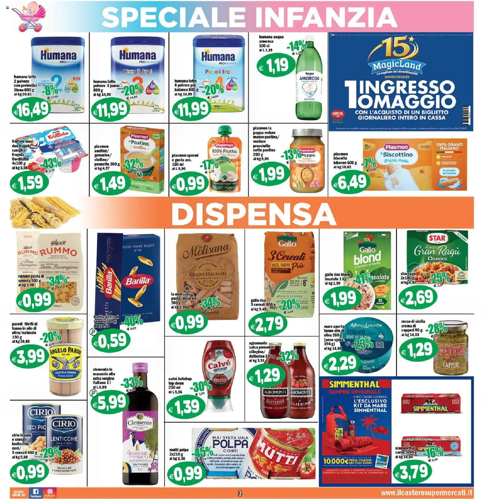 Volantino Il Castoro del 21/08/2026 | Pagina: 3 | Prodotti: Lenticchie, Frutta, Ragú, Biberon
