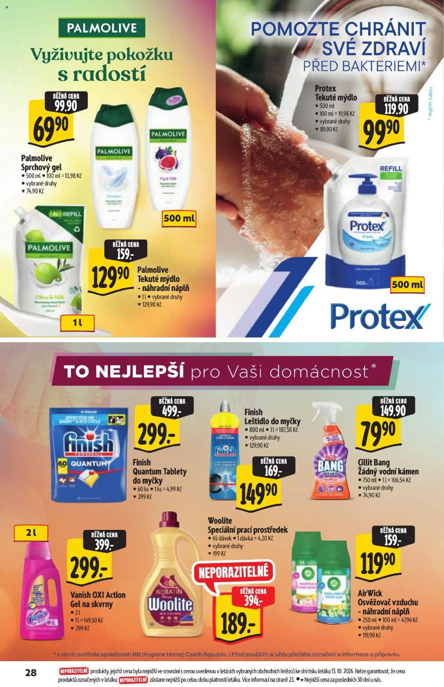 Albert leták - Hypermarket - Nabídka ve značkové kvalitě od 21.10.2026 | Strana: 28 | Produkty: Mýdlo, Sprchový gel, Osvěžovač vzduchu, Vanish