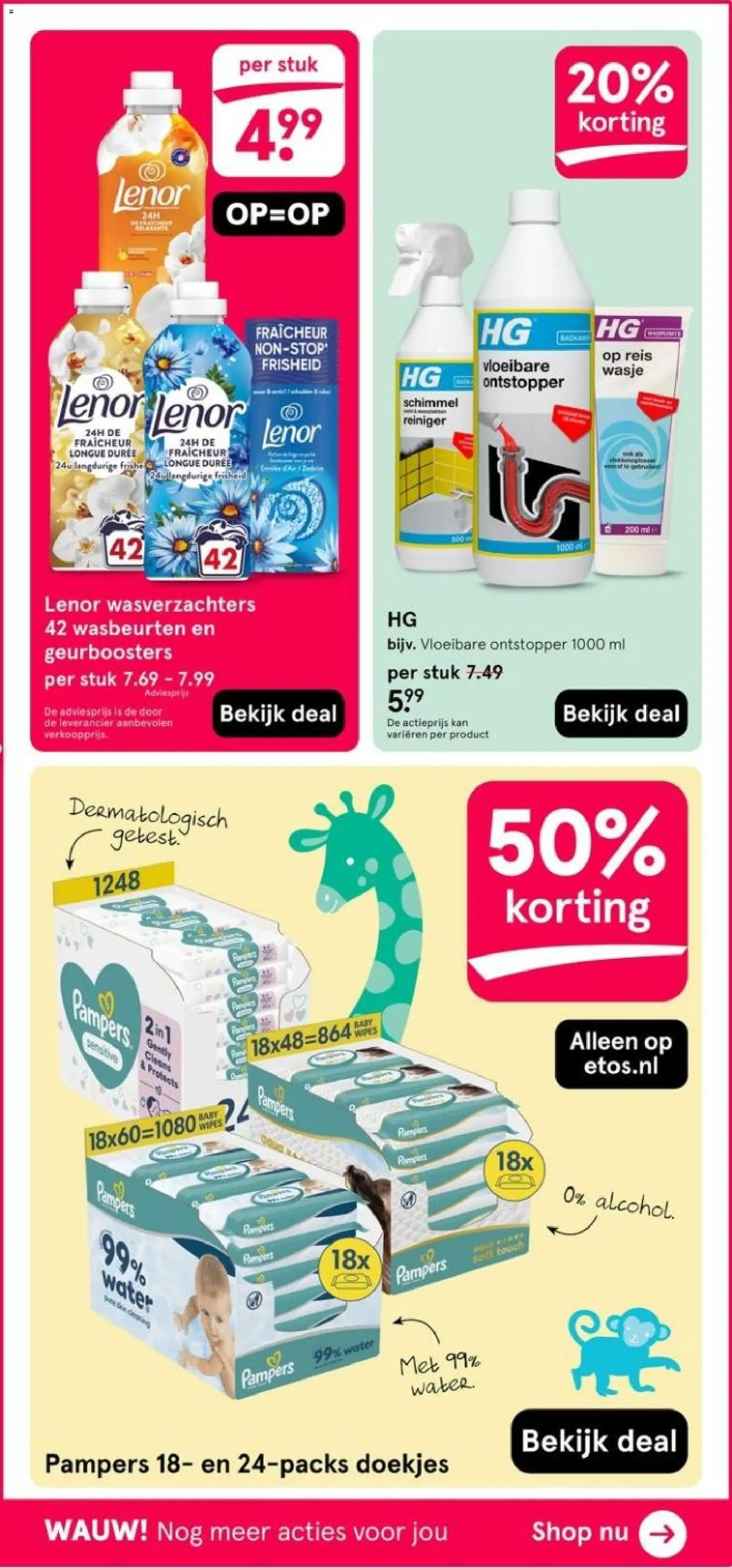 {H1} | Pagina: 51 | Producten: Doekjes, Kan, Pampers, Water