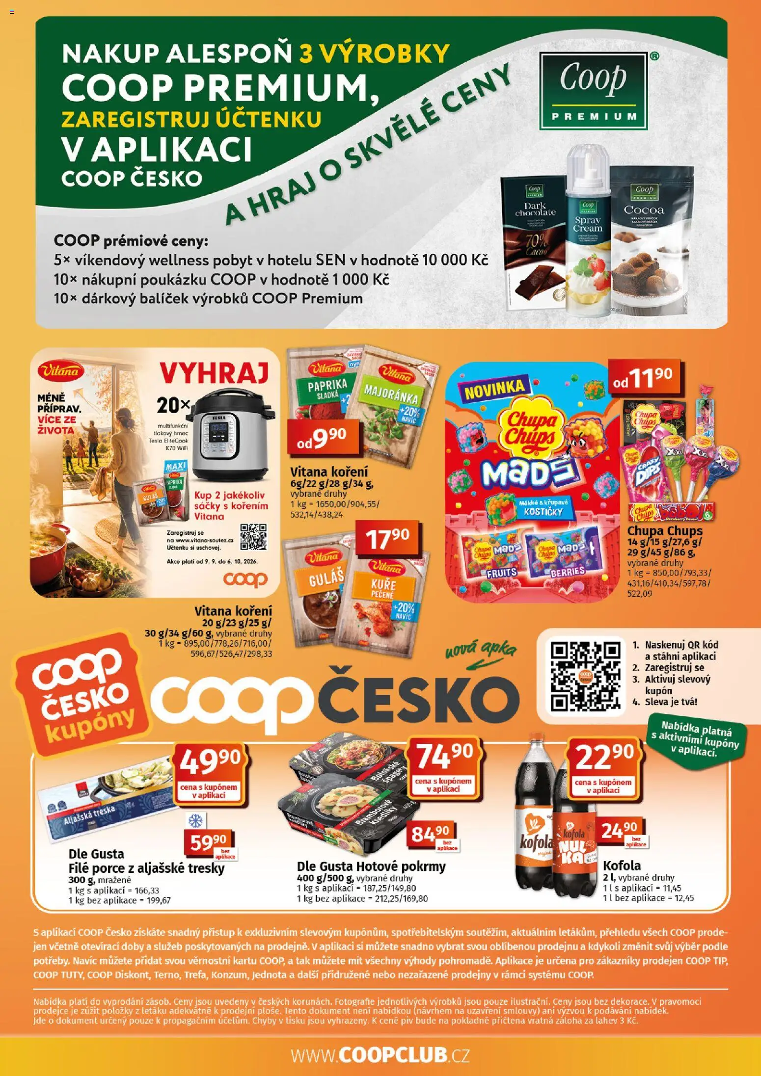 Coop leták - Tuty od 09.09.2026 | Strana: 10 | Produkty: Hrnec, Kofola, Guláš, File