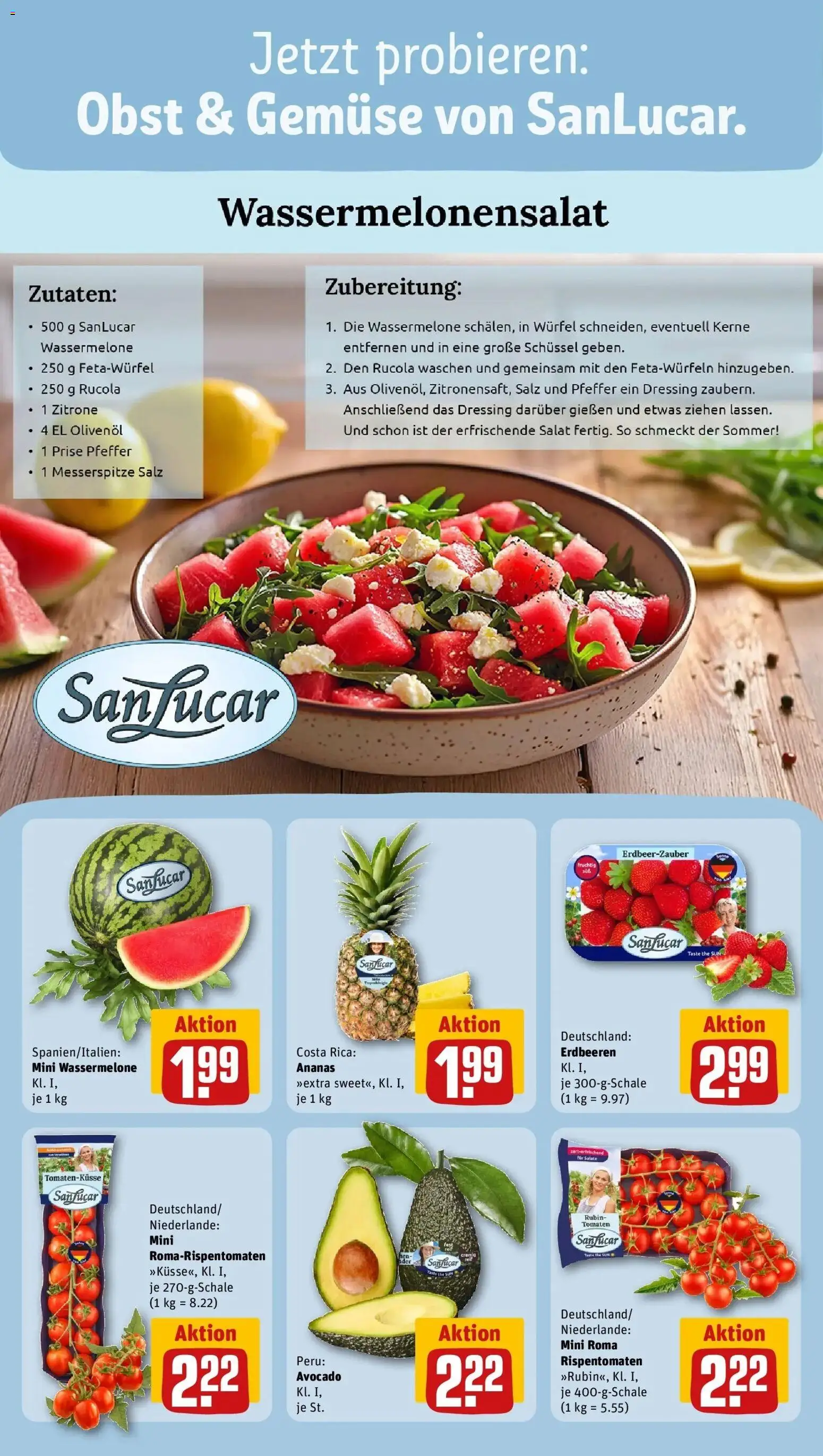 Rewe Prospekt Gechingen – gültig ab 01.06.2026 | Seite: 6 | Produkte: Gemüse, Zitrone, Wassermelone, Erdbeeren
