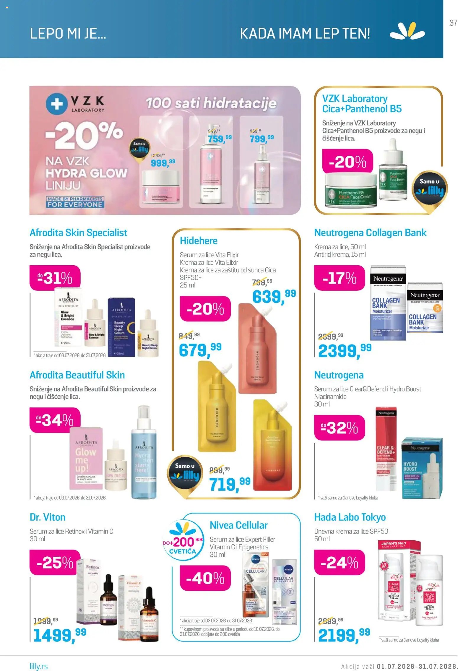 Lilly drogerie katalog - važi od 01.07.2026 | Strana: 37 | Proizvode: Nivea, Krema