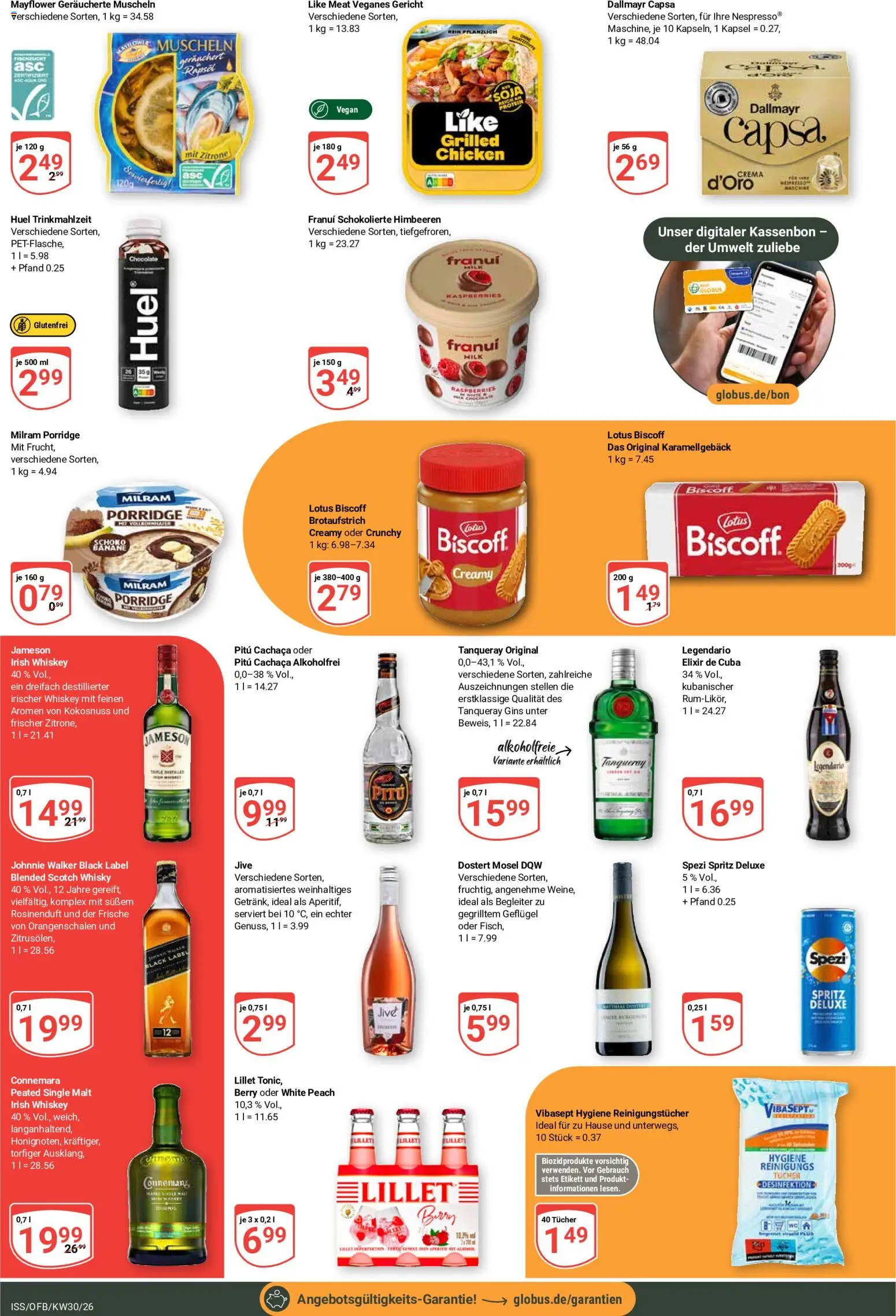 Globus Prospekt – gültig ab 20.07.2026 | Seite: 3 | Produkte: Reinigungstücher, Zitrone, Whiskey, Johnnie walker