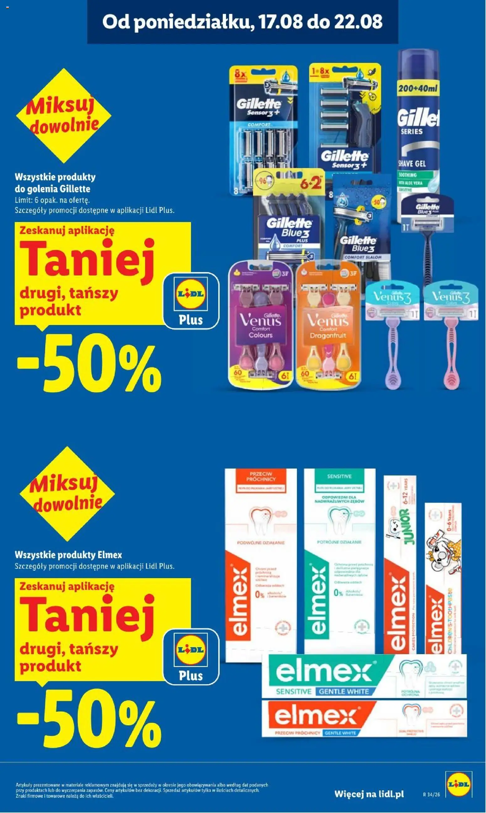 Lidl gazetka od 20.08.2026 | Strona: 29 | Produkty: Gillette, Maszynki do golenia, Pasta, Pasta do zębów