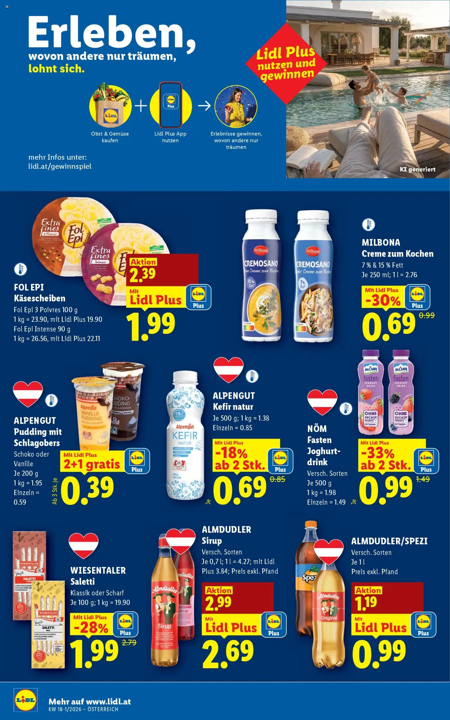 Lidl Flugblatt - Oberpullendorf, Güssing, Oberwart gültig ab 23.04.2026 | Seite: 45 | Produkte: Wasser, Gemüse, Obst, Joghurt